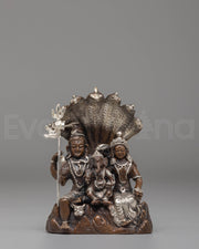Handmade Hindu Shiva Family Statue | Sacred Symbol of Family Unity and Devotion