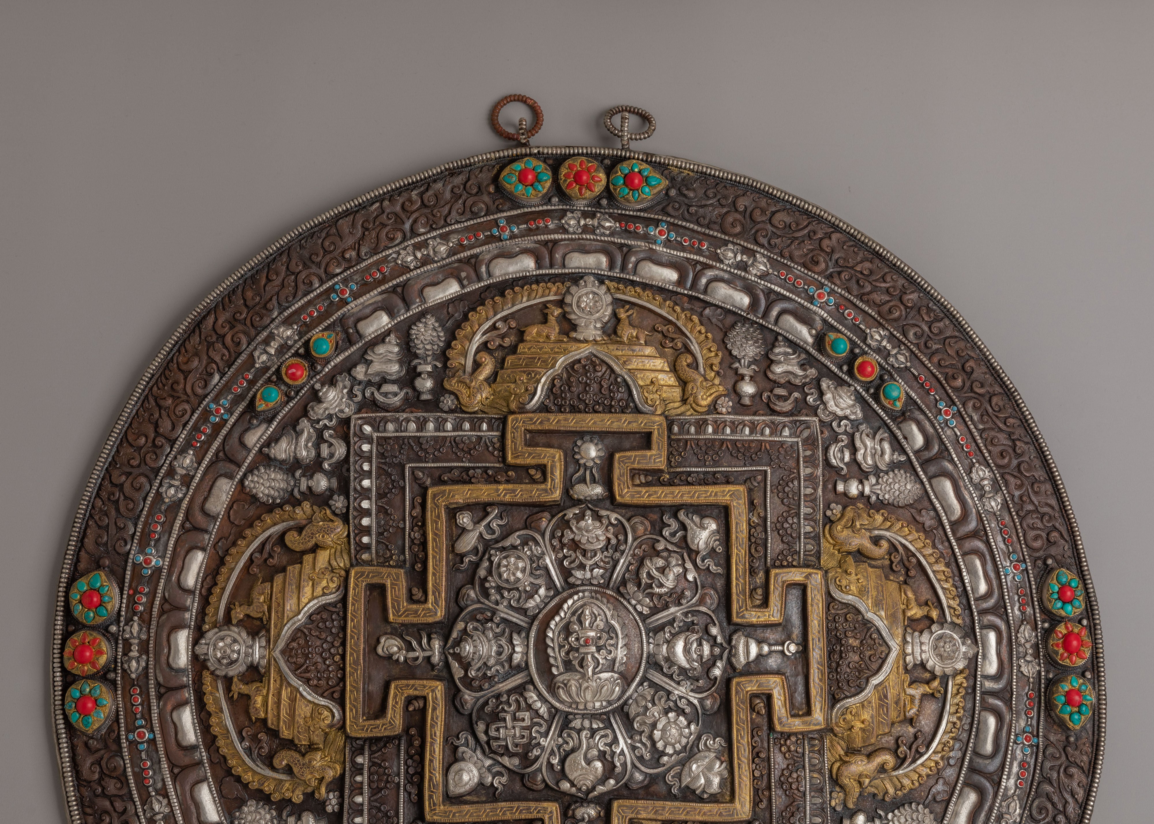 Tibetan Sacred Wall Hanging | Spiritual Home Decor for Meditation and Ritual Practices