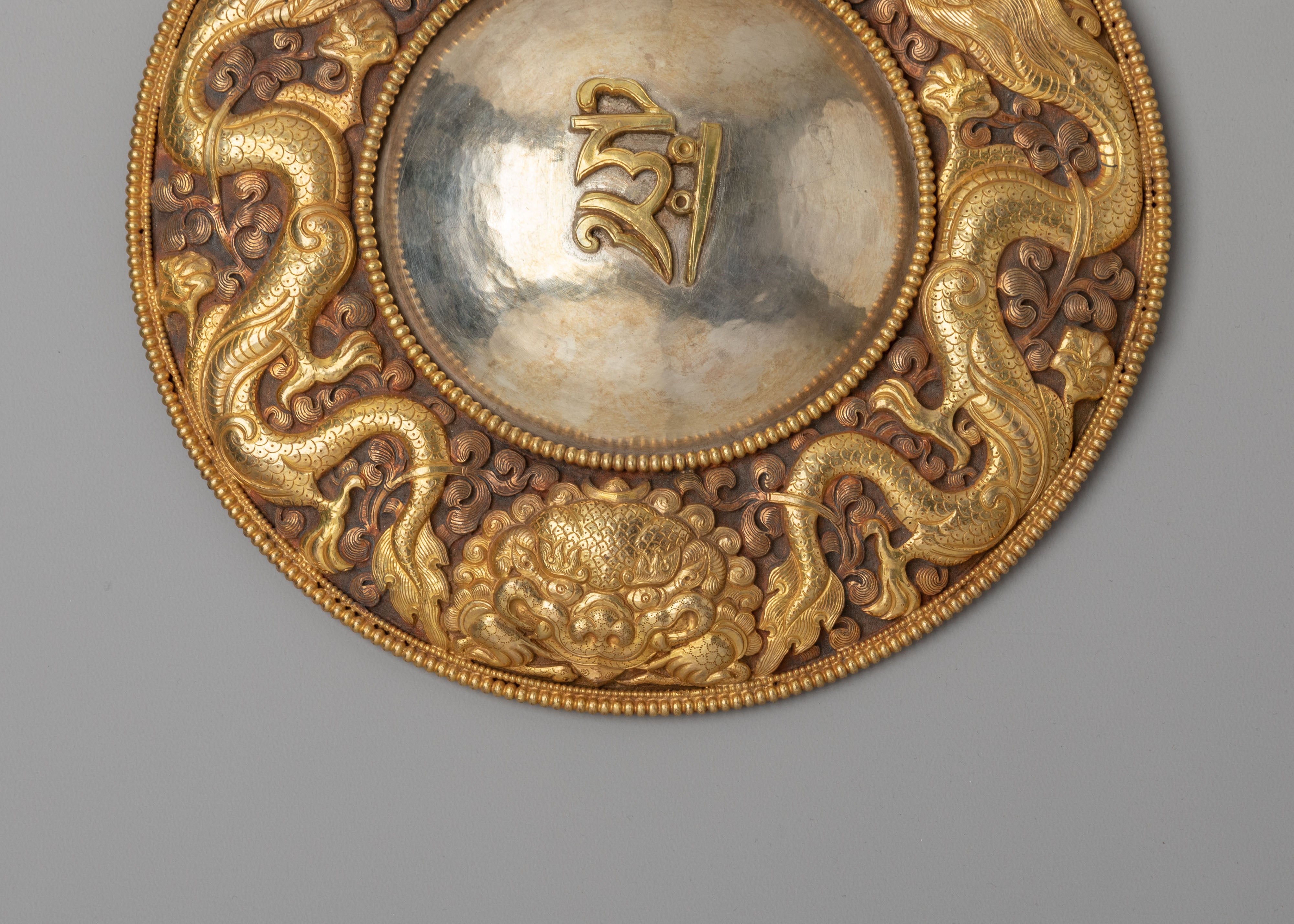 Mantra Carved Mirror | Tibetan Buddhist Ritual Mirror