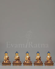 Five Buddha Set for Altar | Spiritual Home Decor