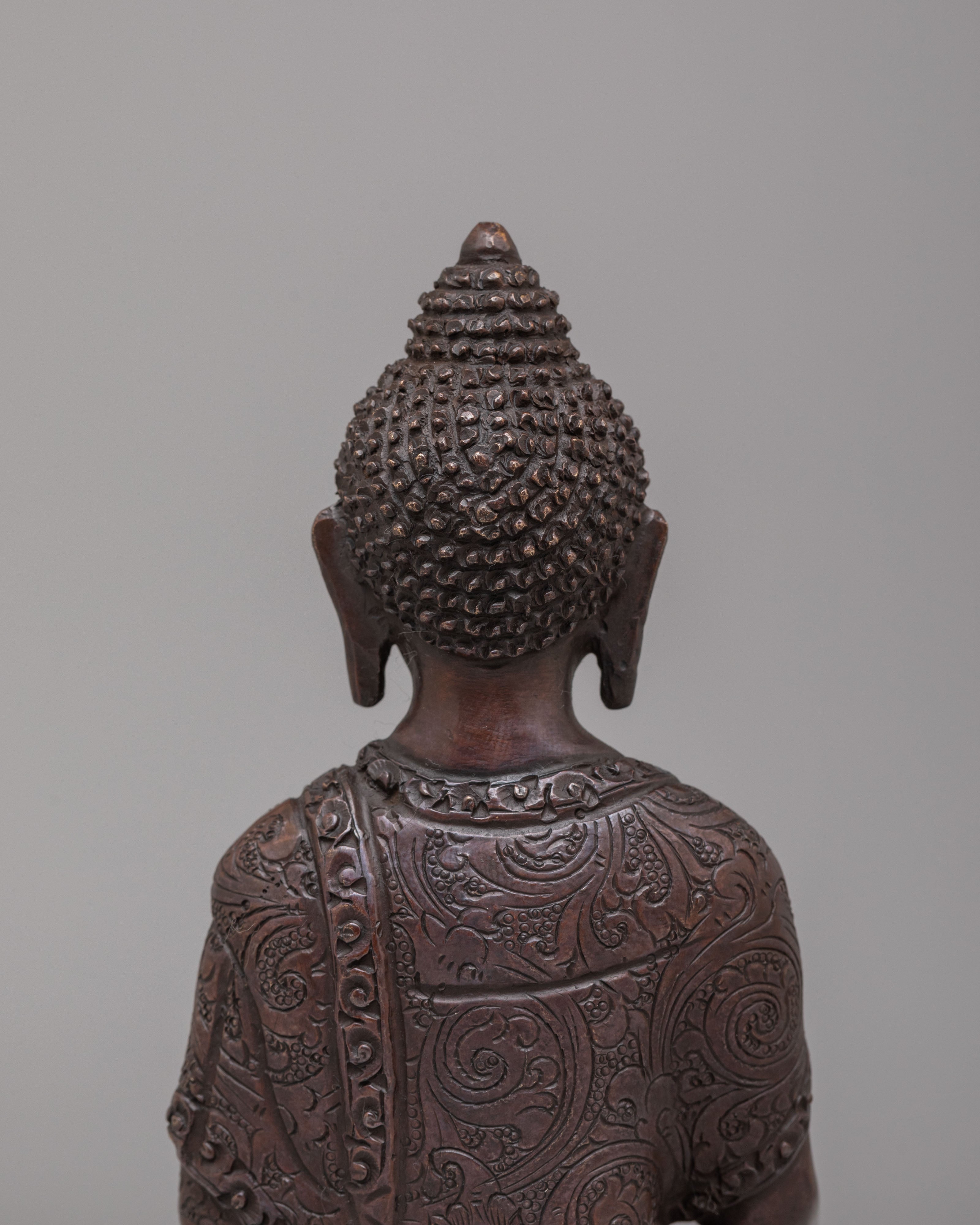 Handmade Ratnasambhava Buddha Statue | Oxidized Copper Body