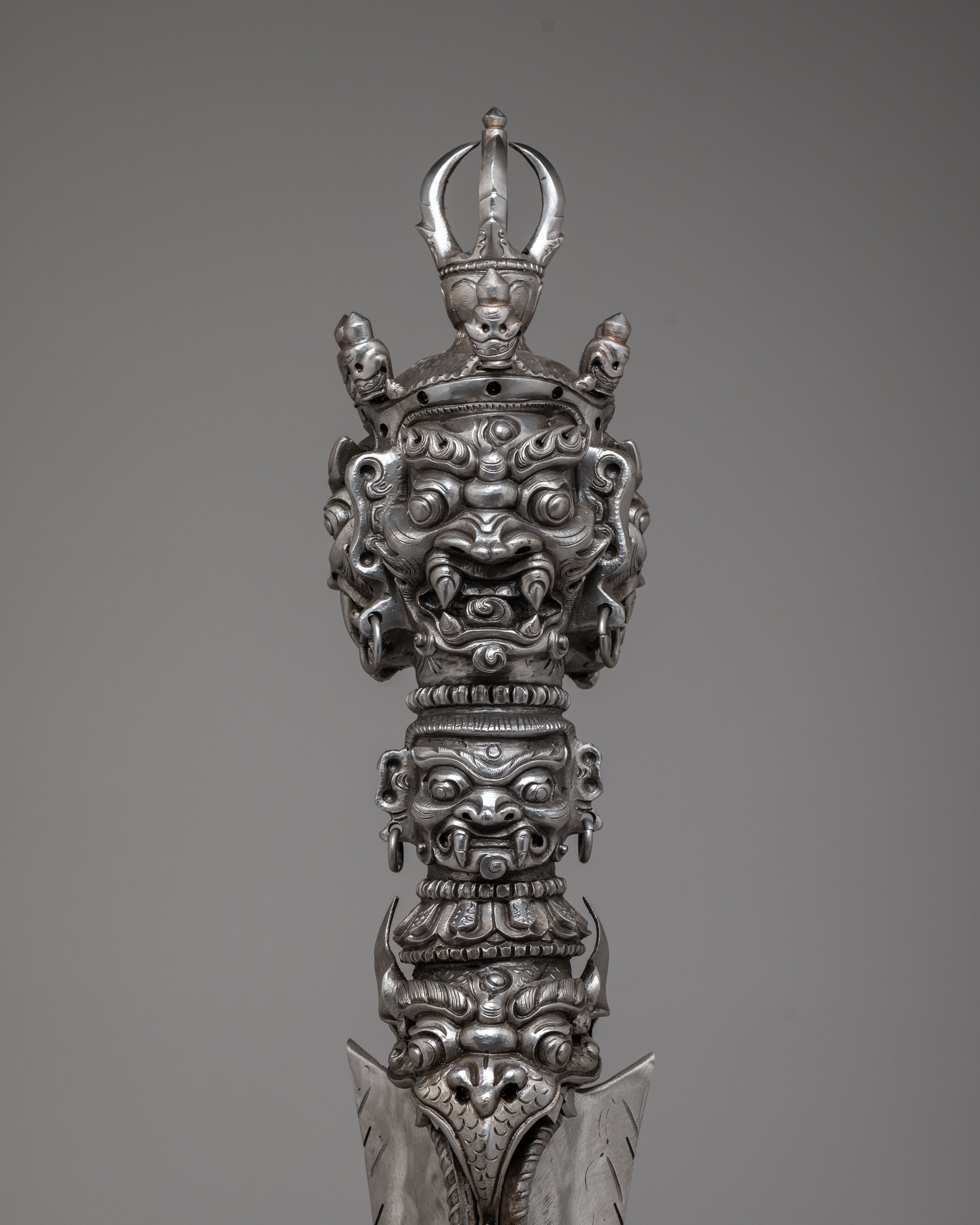 Traditional Tibetan Phurba Dagger | Sacred Ritual Tool for Spiritual Ceremonies
