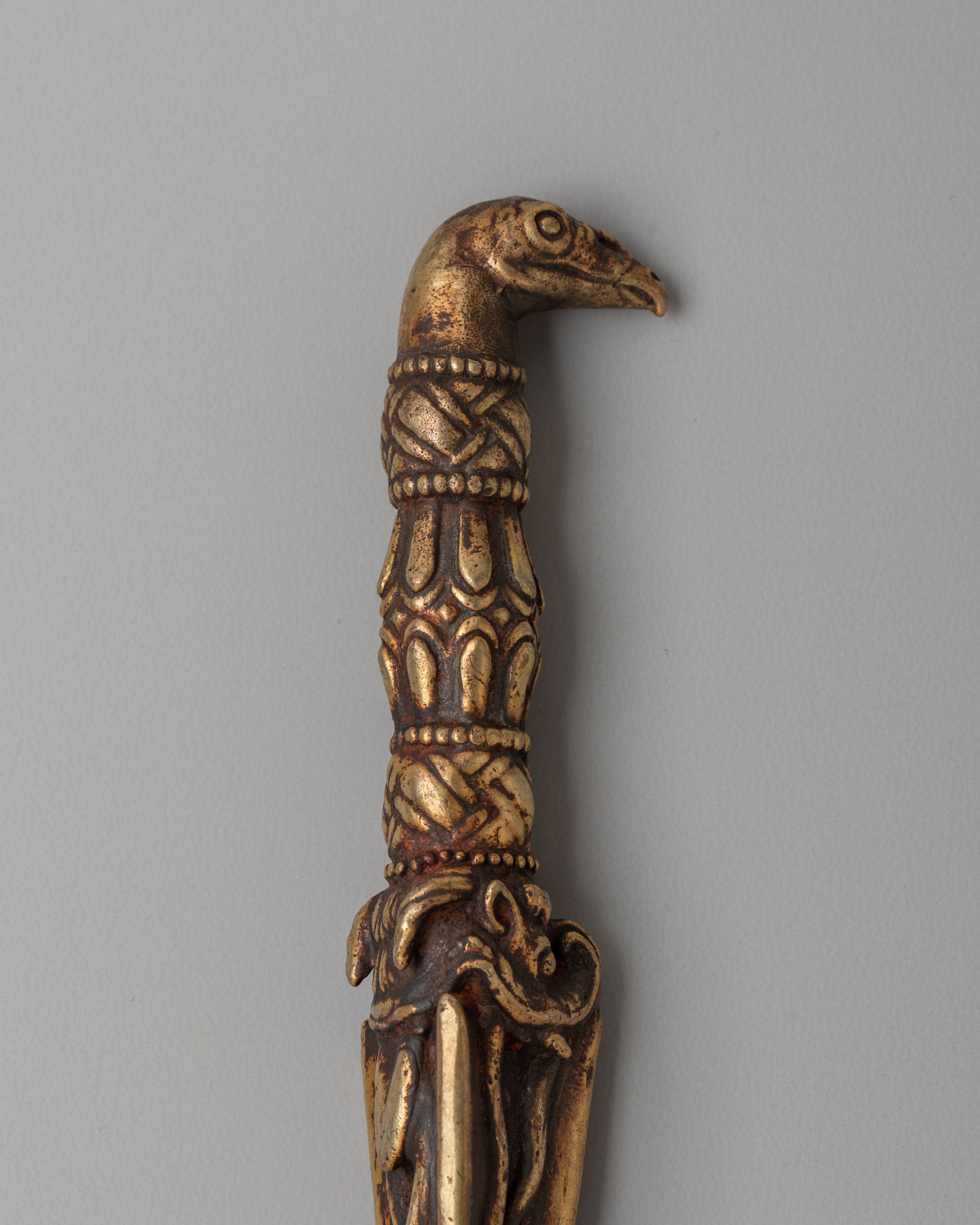 Handmade Tibetan Ritual Phurba | Bronze Vajrakilaya Dagger