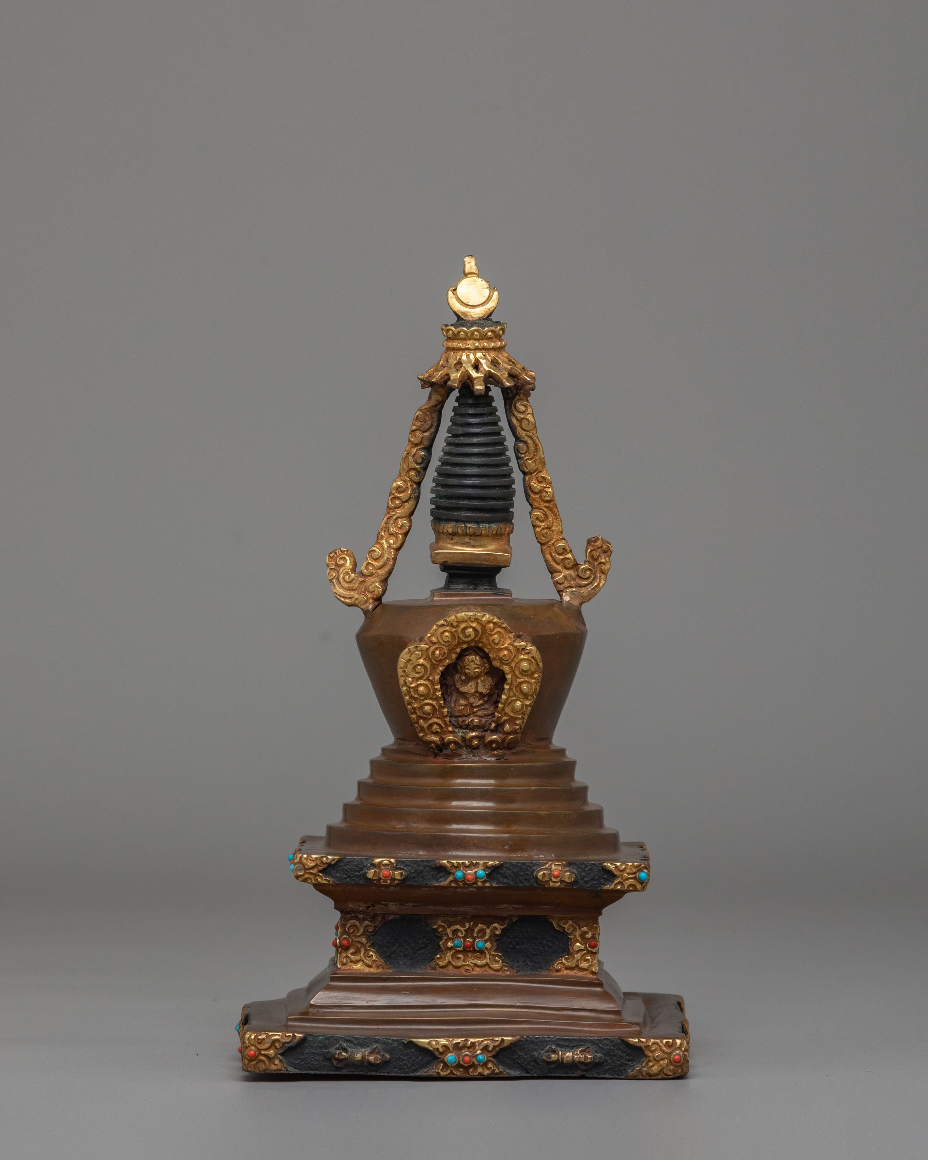 Eight Great Tibetan Stupa Set | Sacred Buddhist Shrine Decor