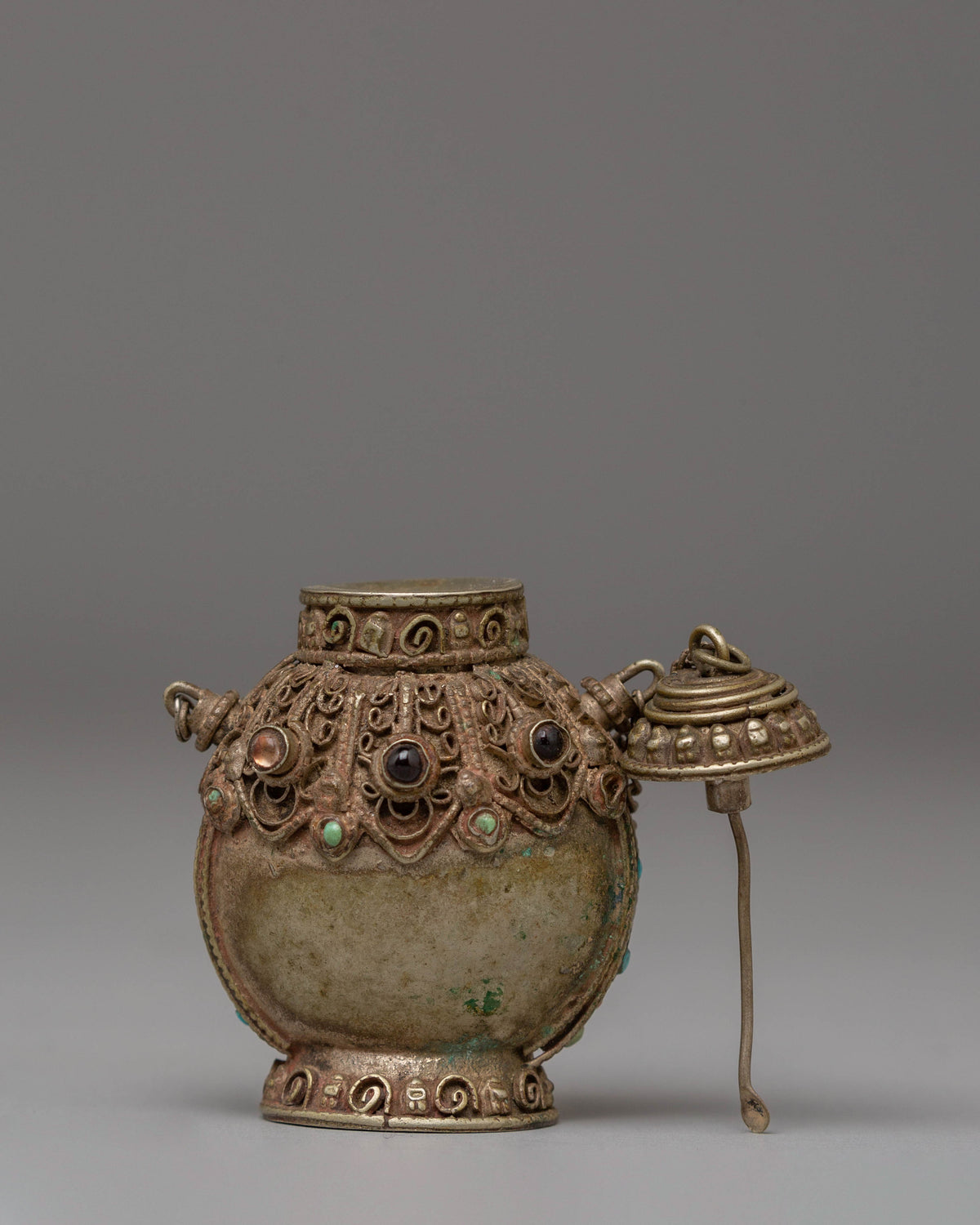 Decorative Crystal Snuff Pot |  Spiritual Piece for Ritual Use