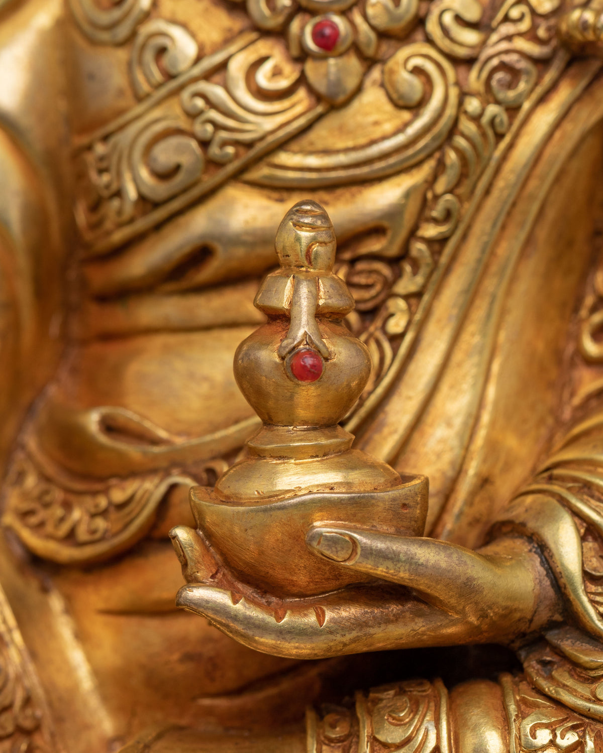 Sacred Padmasambhava Altar Sculpture | Tibetan Buddhist Artwork