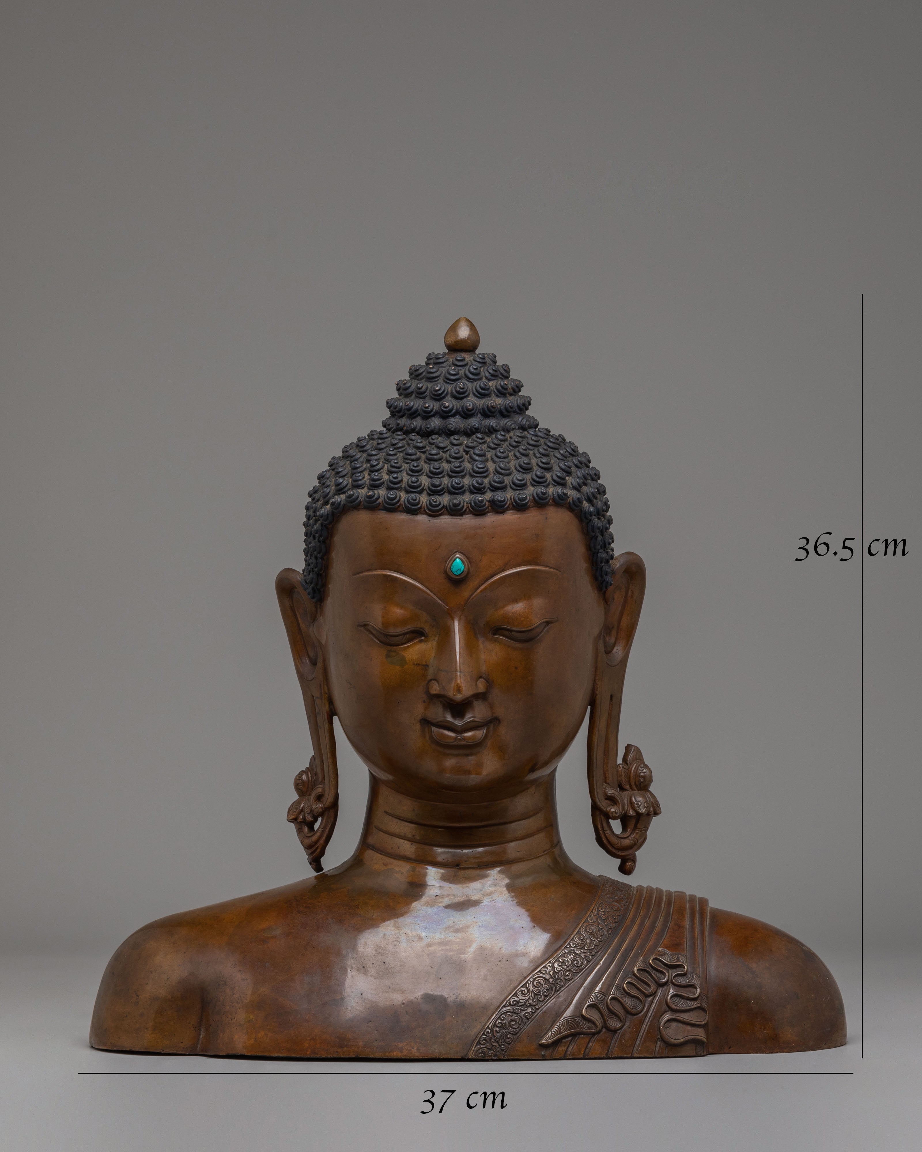 Himalayan Buddha Head Sculpture | Handcrafted Statue for Meditation