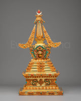 Golden Copper Tibetan Stupa