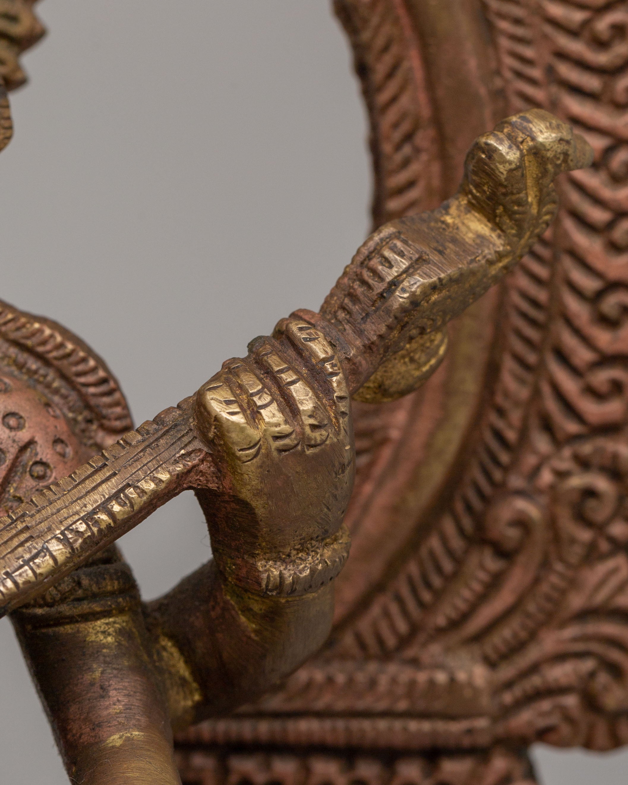Handcrafted Saraswati Statue for Altar | Sacred Hindu Deity Idol