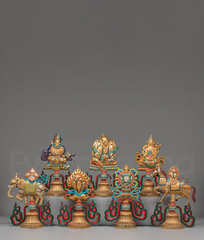 Handmade King & Queen Statue Set | Tibetan Artwork