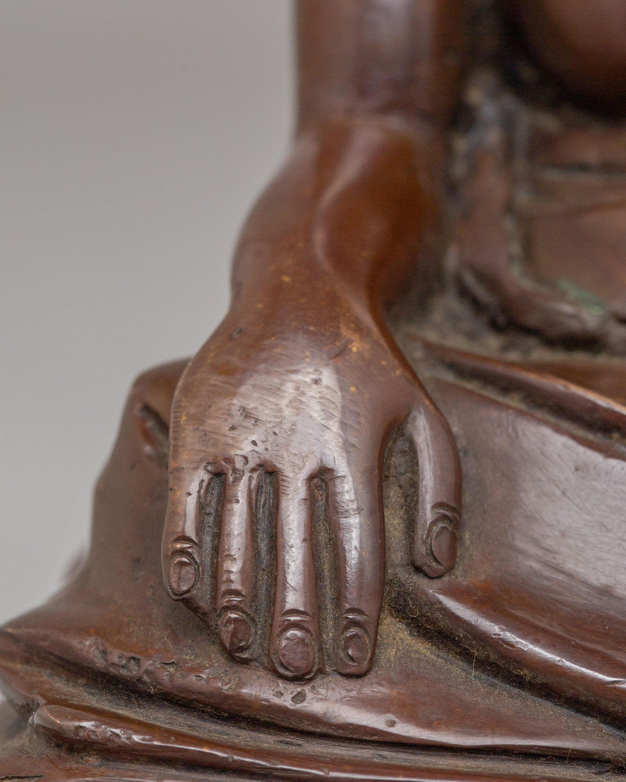 Dilgo Khyentse Rinpoche Statue | Oxidized Copper Buddhist Master