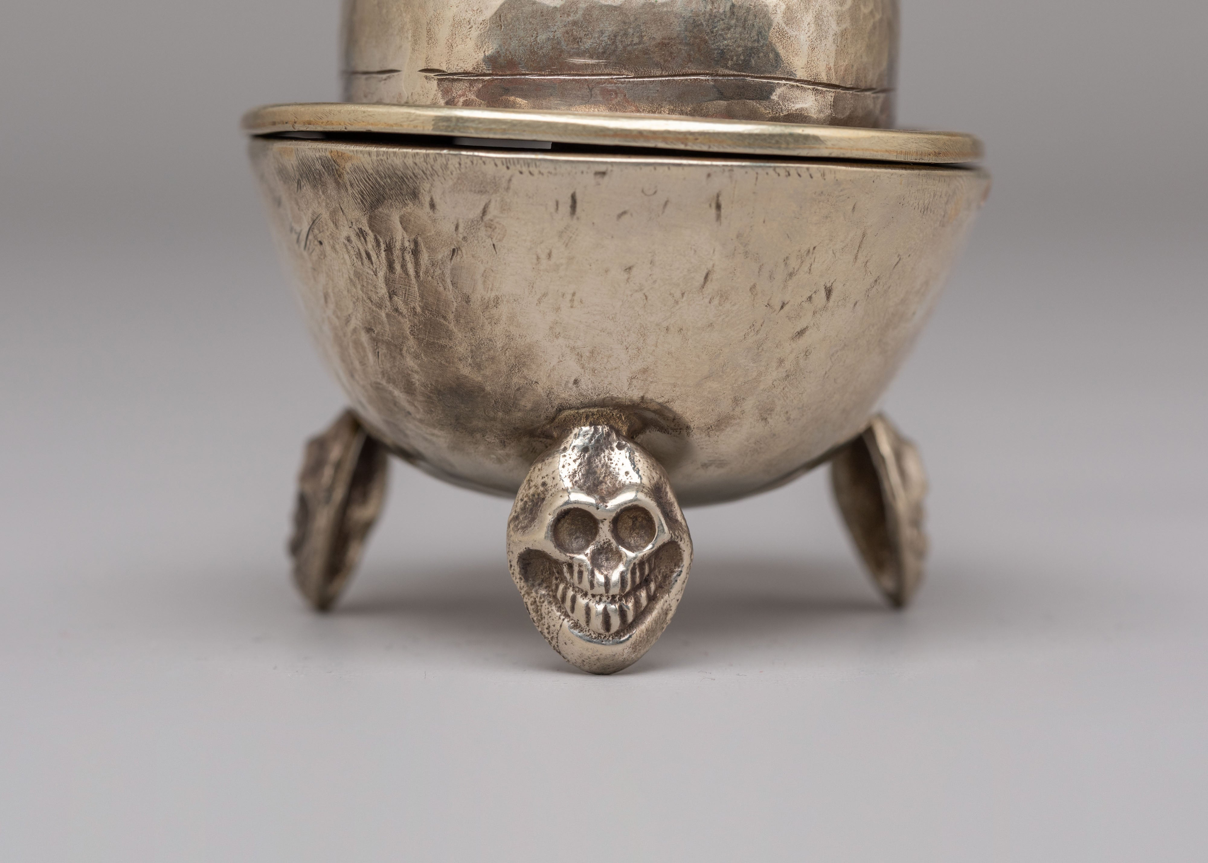 Buddhist Ritual Kapala With Vajra Top | Sacred Skull Offering Vessel