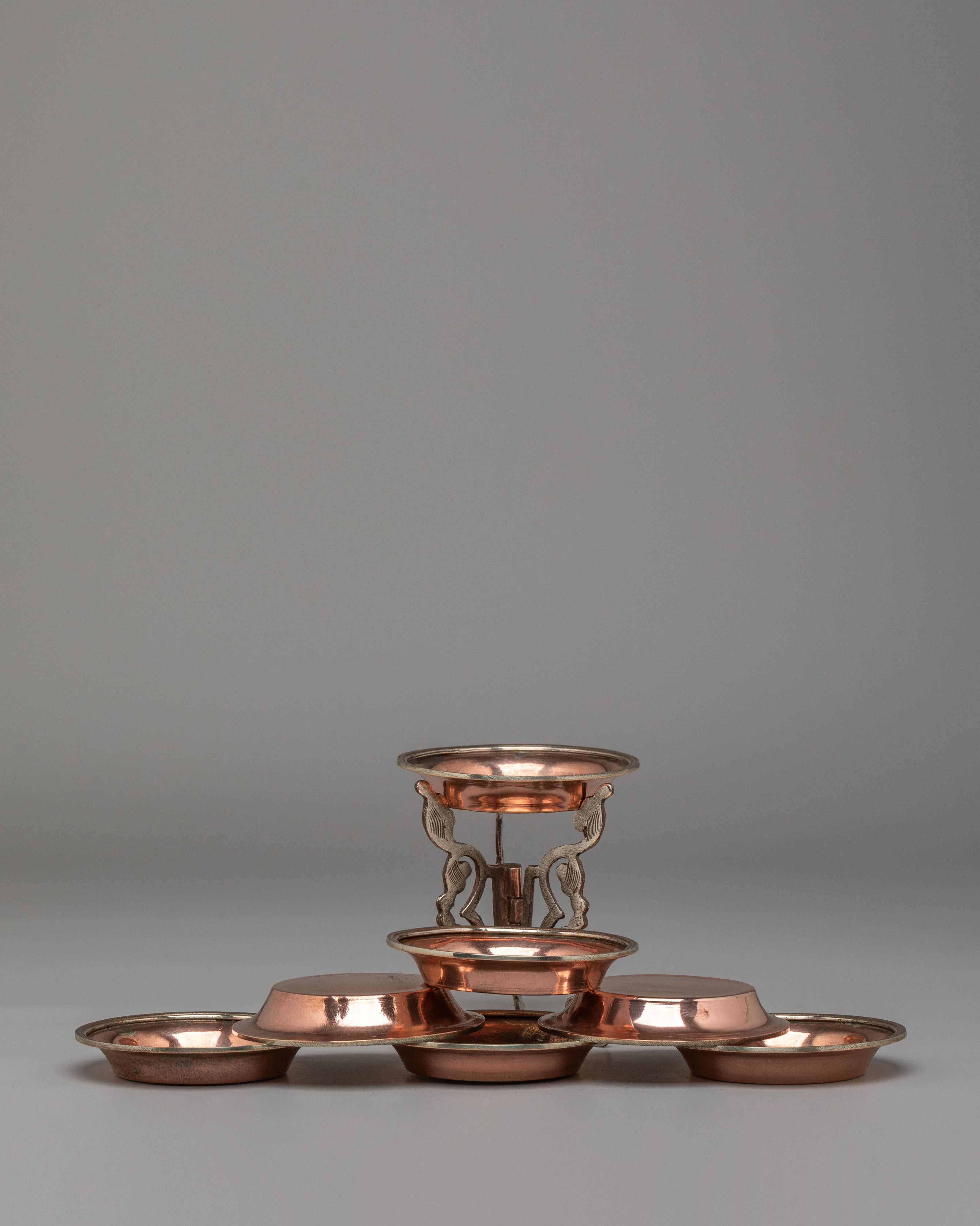 Tibetan Water Offering Set for Ritual | Tibetan Buddhist Altar Decor