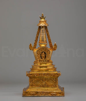 Buddhist Handcrafted Stupa for Rituals