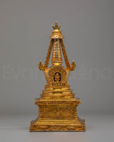 Buddhist Handcrafted Stupa for Rituals