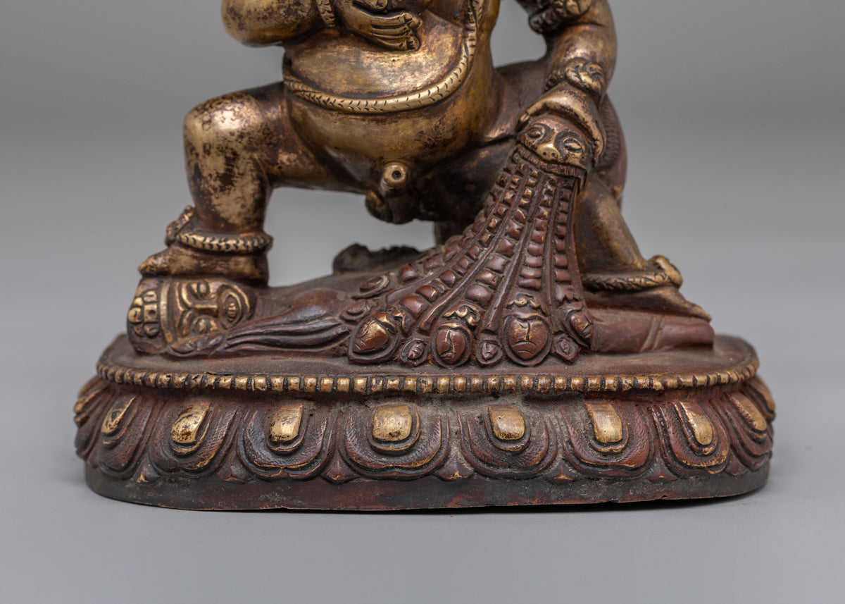 Sacred Black Dzambhala Art Statue | A Symbol of Prosperity
