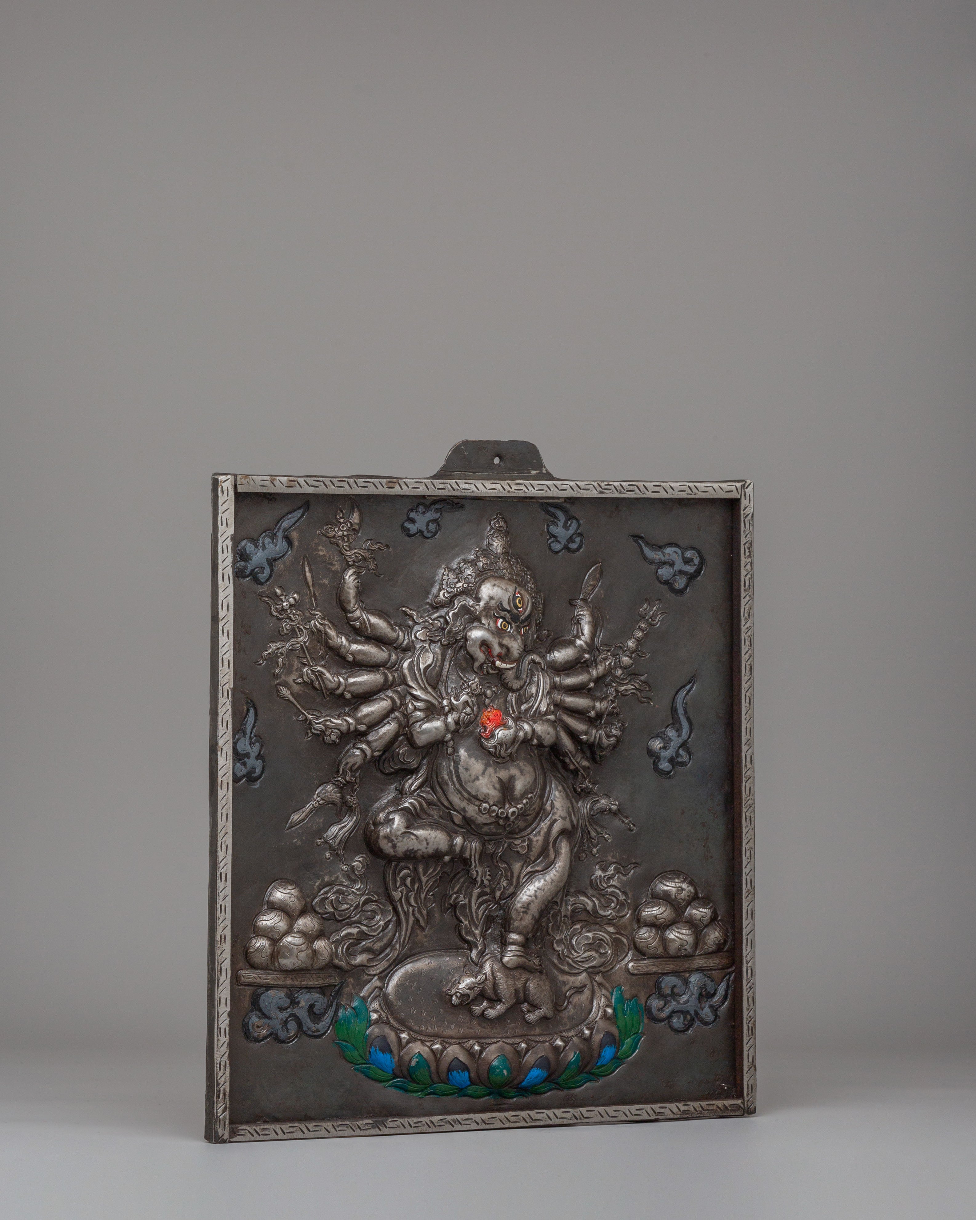 12 Armed Maha Rakta Ganesha Wall Hanging | Spiritual Home Decor
