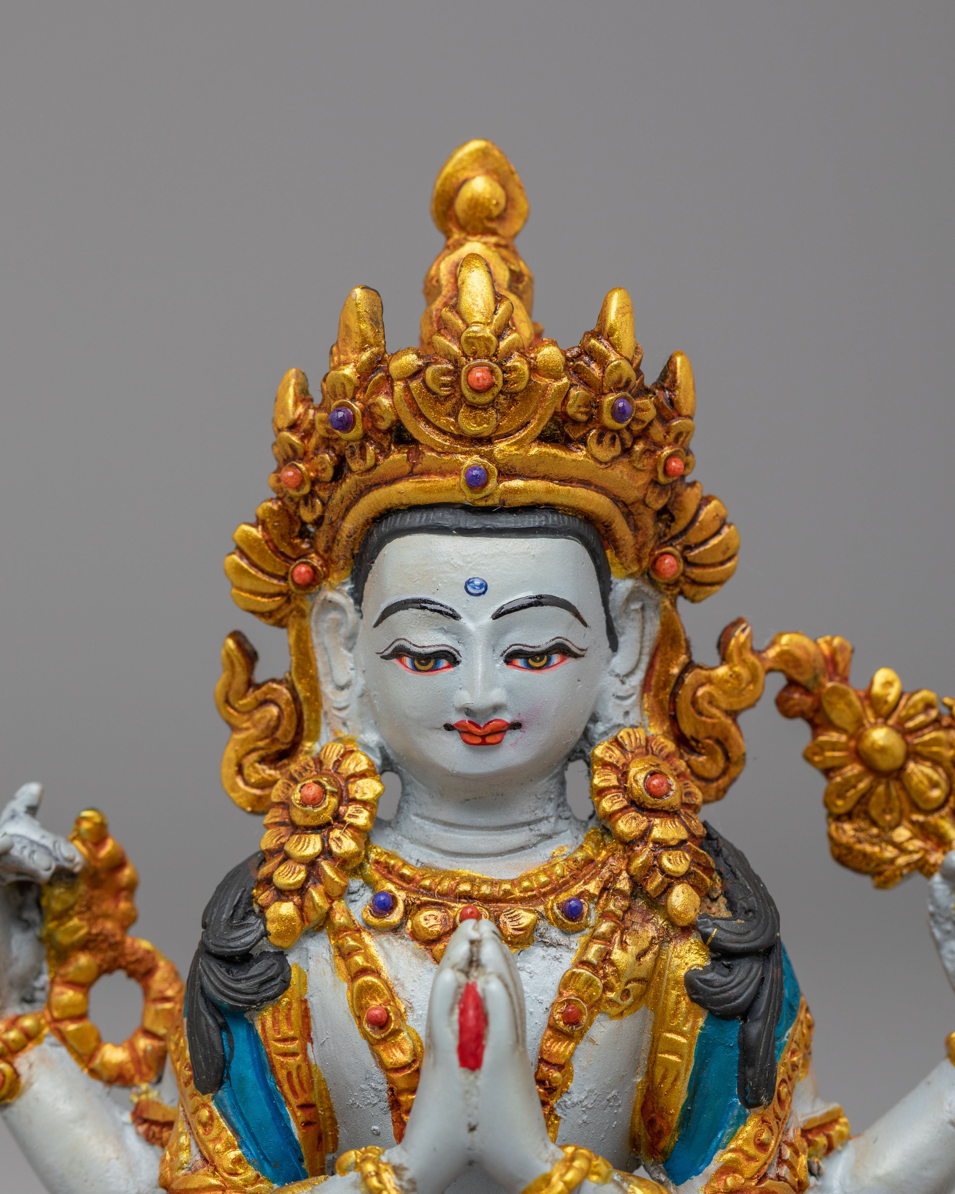 Sacred Chenrezig Meditation Statue | Tibetan Bodhisattva of Compassion