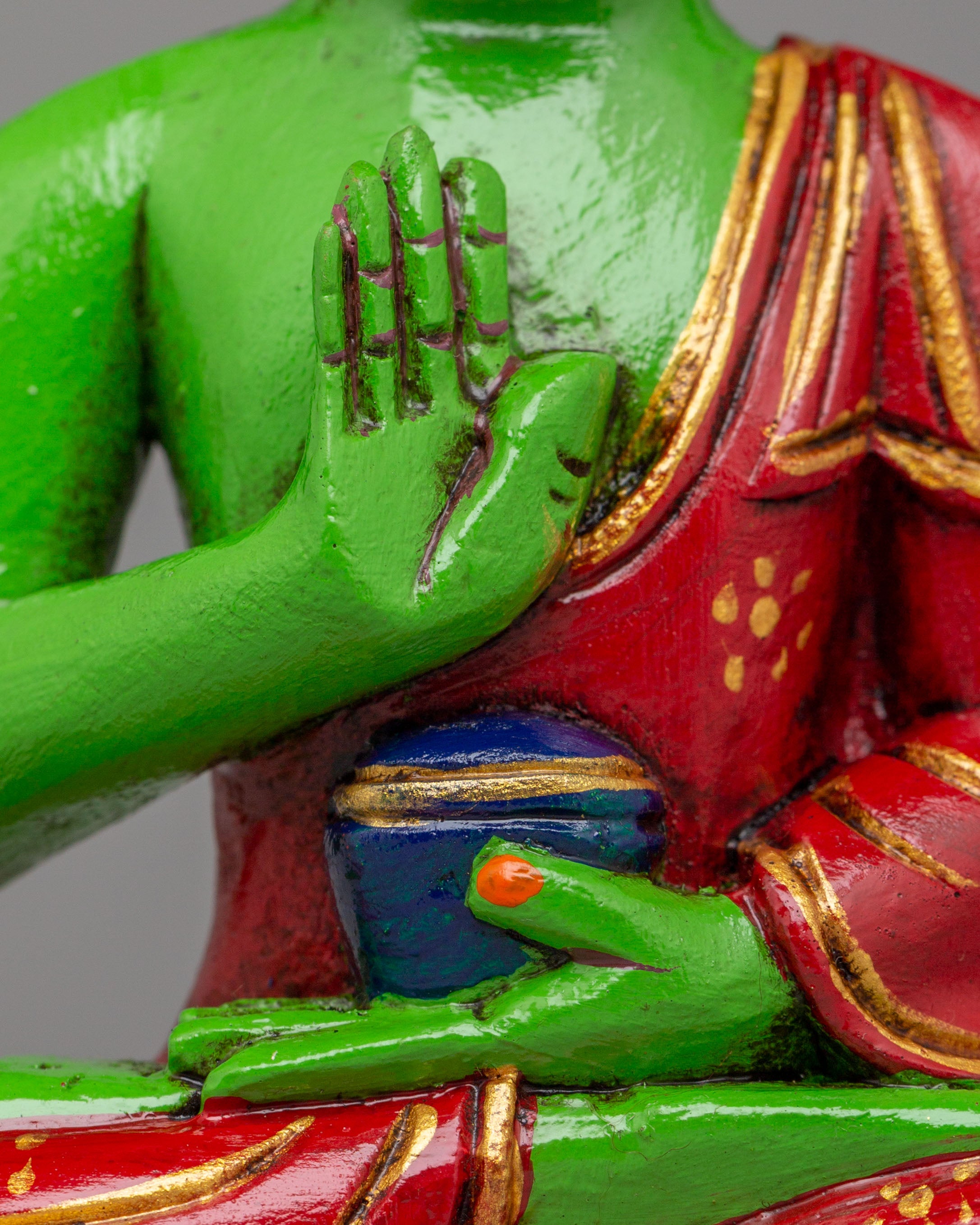Spiritual Amogasiddhi Dhyani Buddha Statue | Tibetan Buddhist Deity Figurine