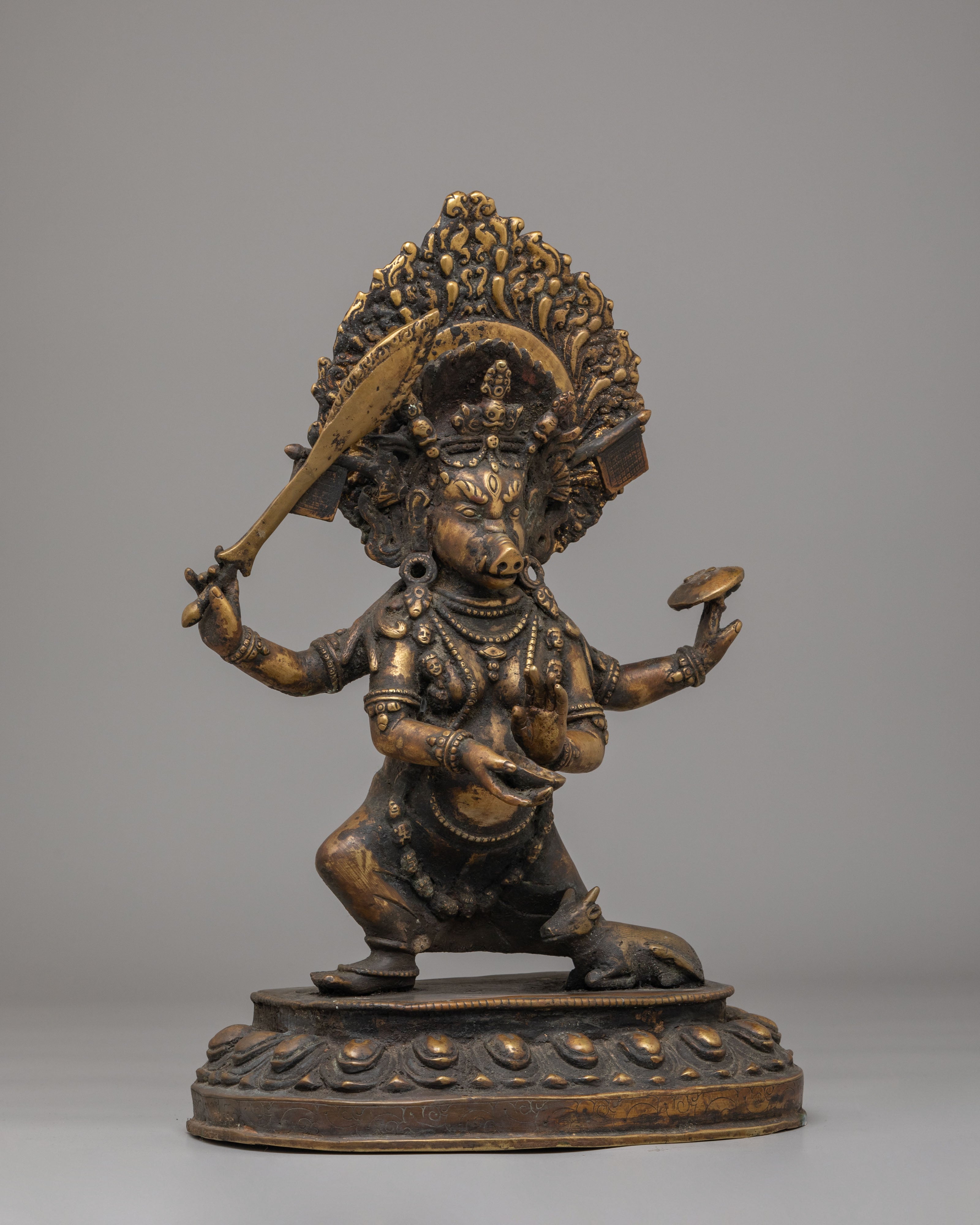 Handmade Goddess Varahi Statue | Brass Altar Figurine