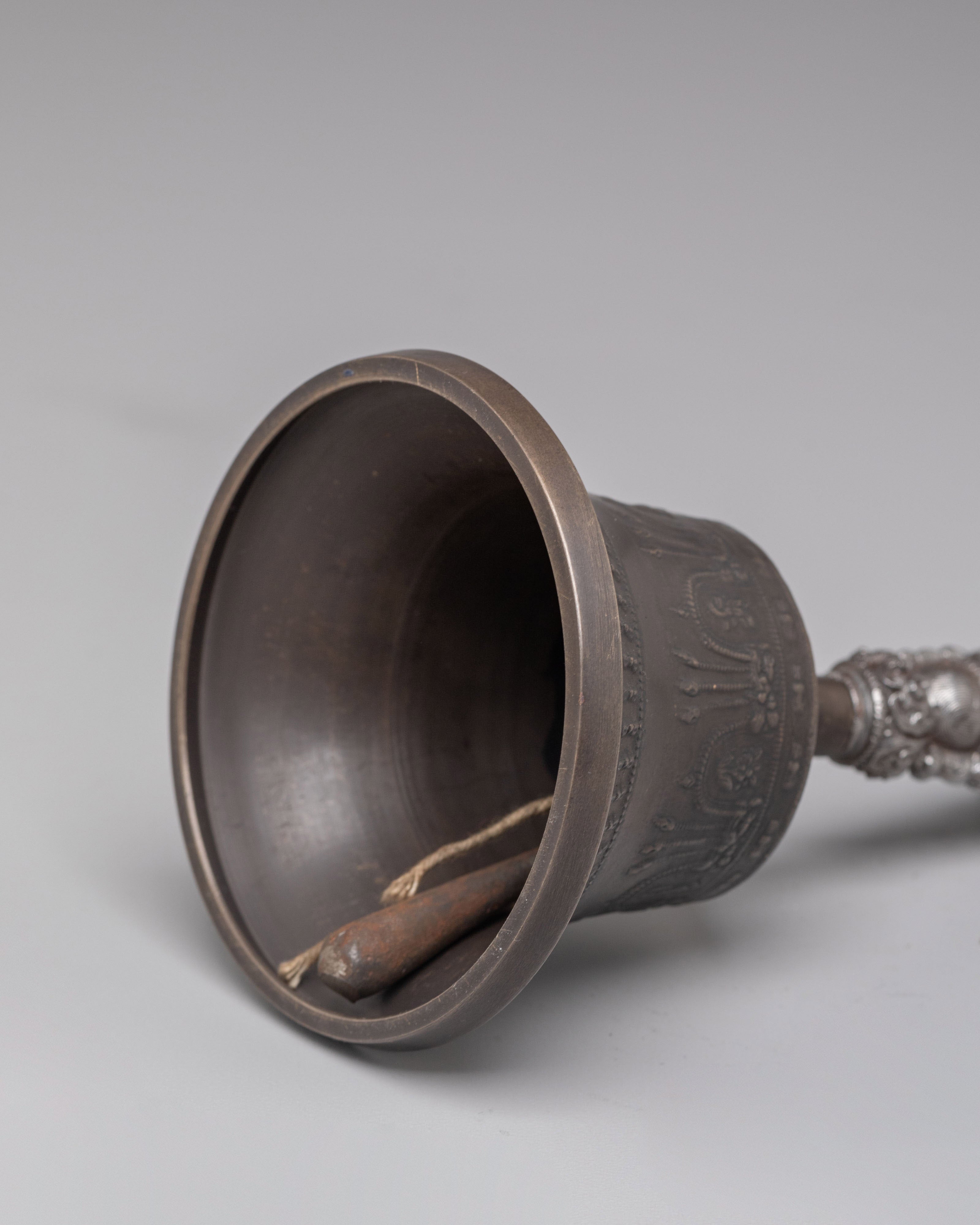 Sacred Buddhist Dorje Bell Set | Bronze Vajra and Bell Ritual Tool