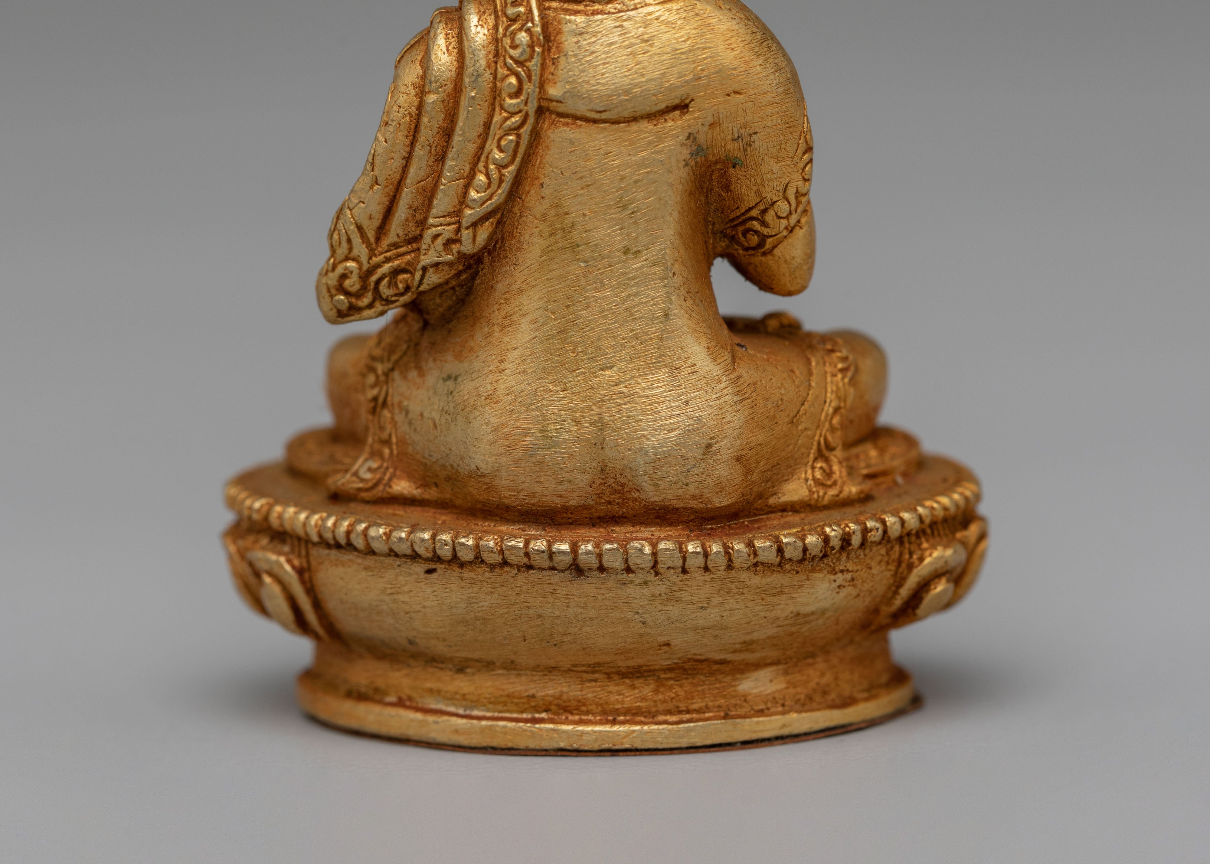 Handcrafted Vairocana Buddha Statue | Gold-Plated Copper Buddha