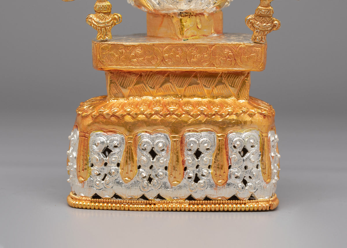 Buddhist Ritual Kapala Set | Gold and Silver Plated Vessels