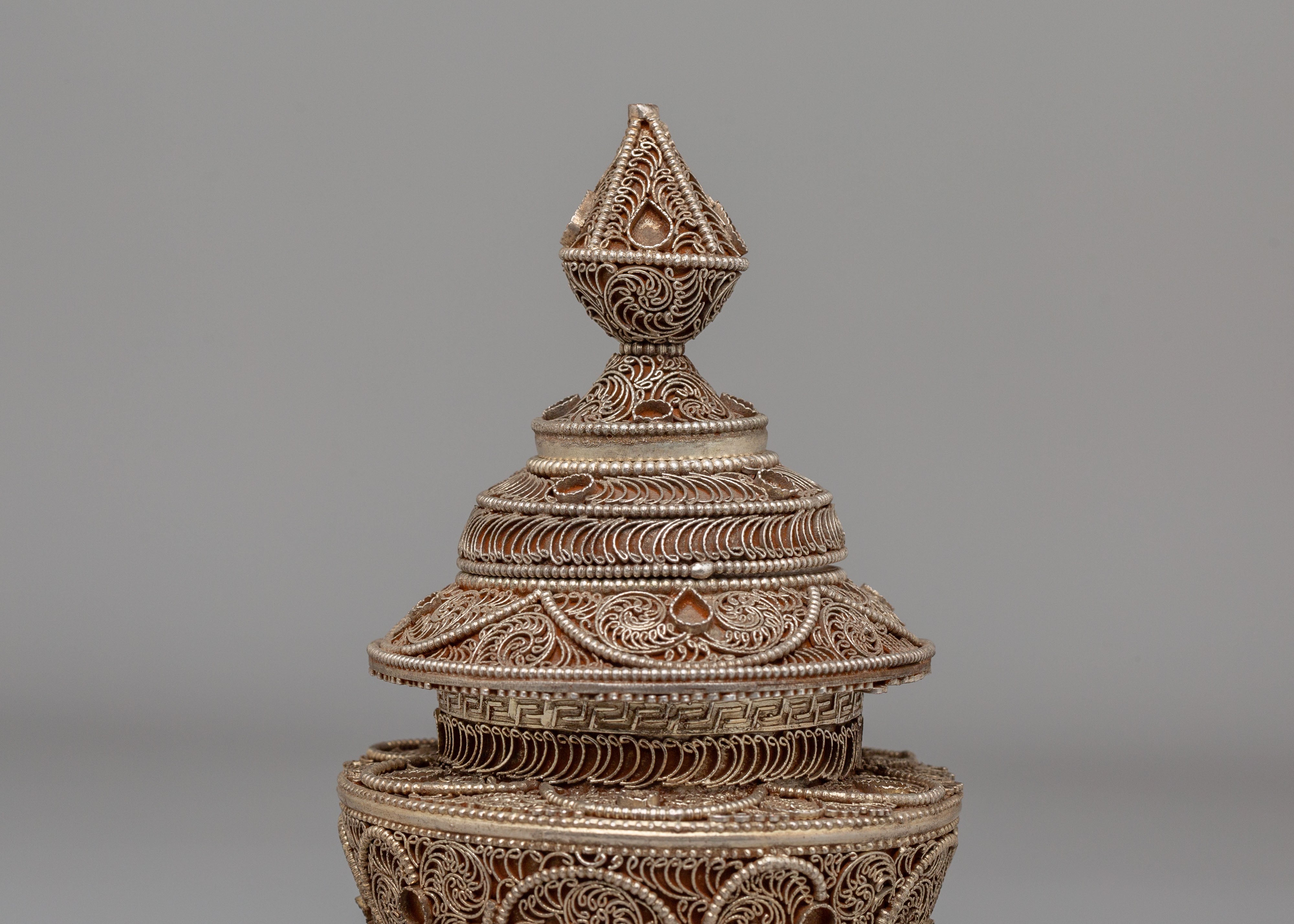 Sacred Buddhist Ritual Rice Pot Vessel | Handcrafted Copper Offering Vessel