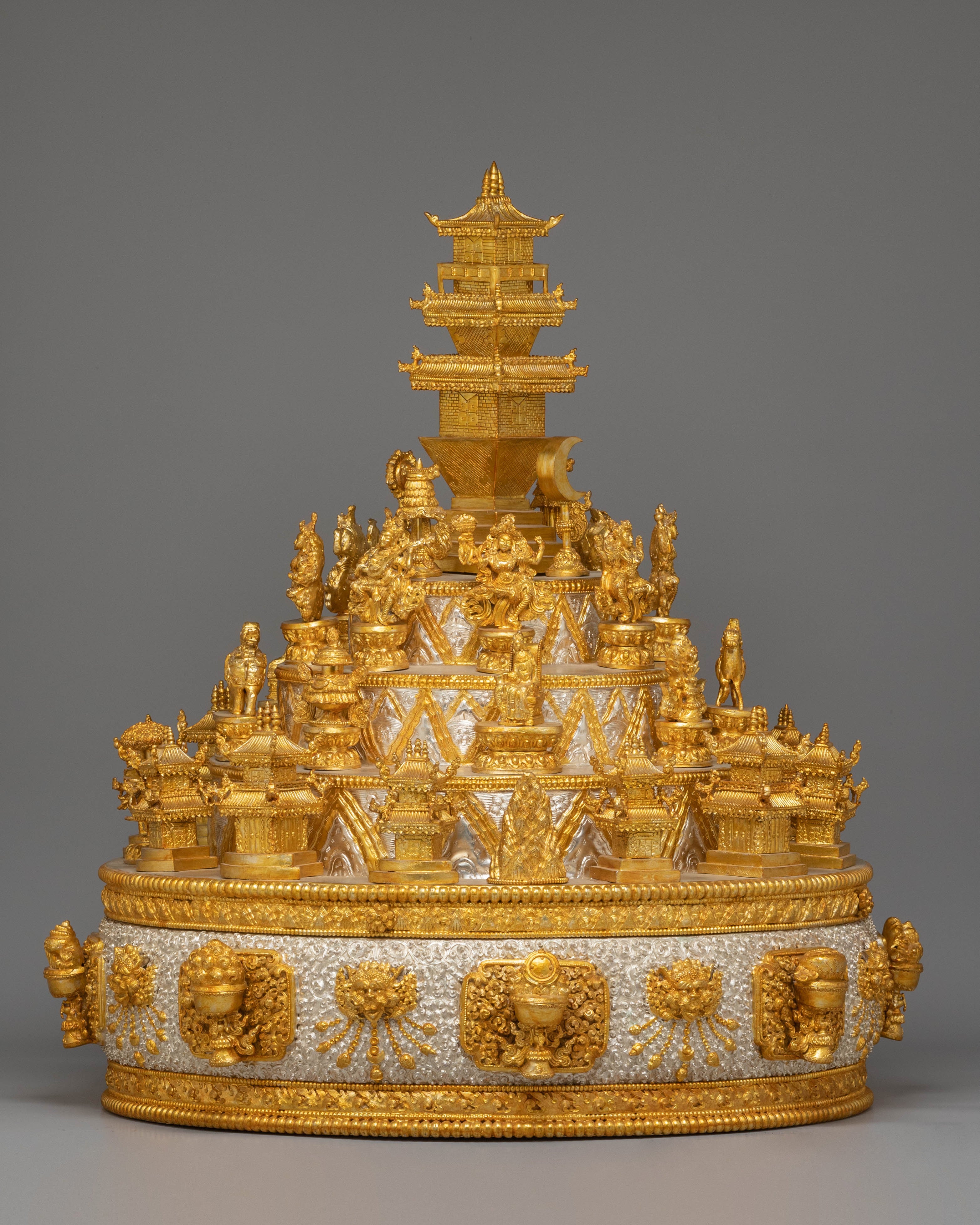 Handmade Electro Gold Plated Mandala for Rituals | Spiritual Art & Altar Decor