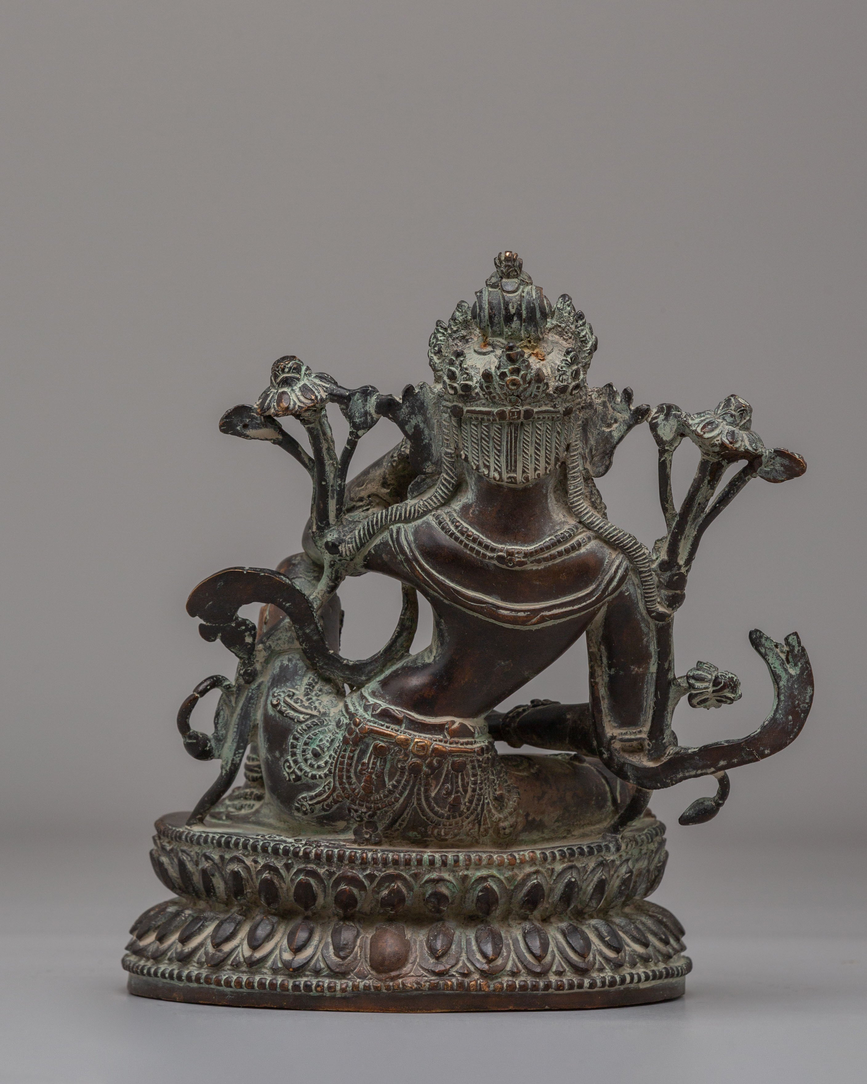Hindu God Lord Indra Statue | Antique Copper Sculpture