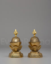 Sacred Buddhist Kapala Set for Altar