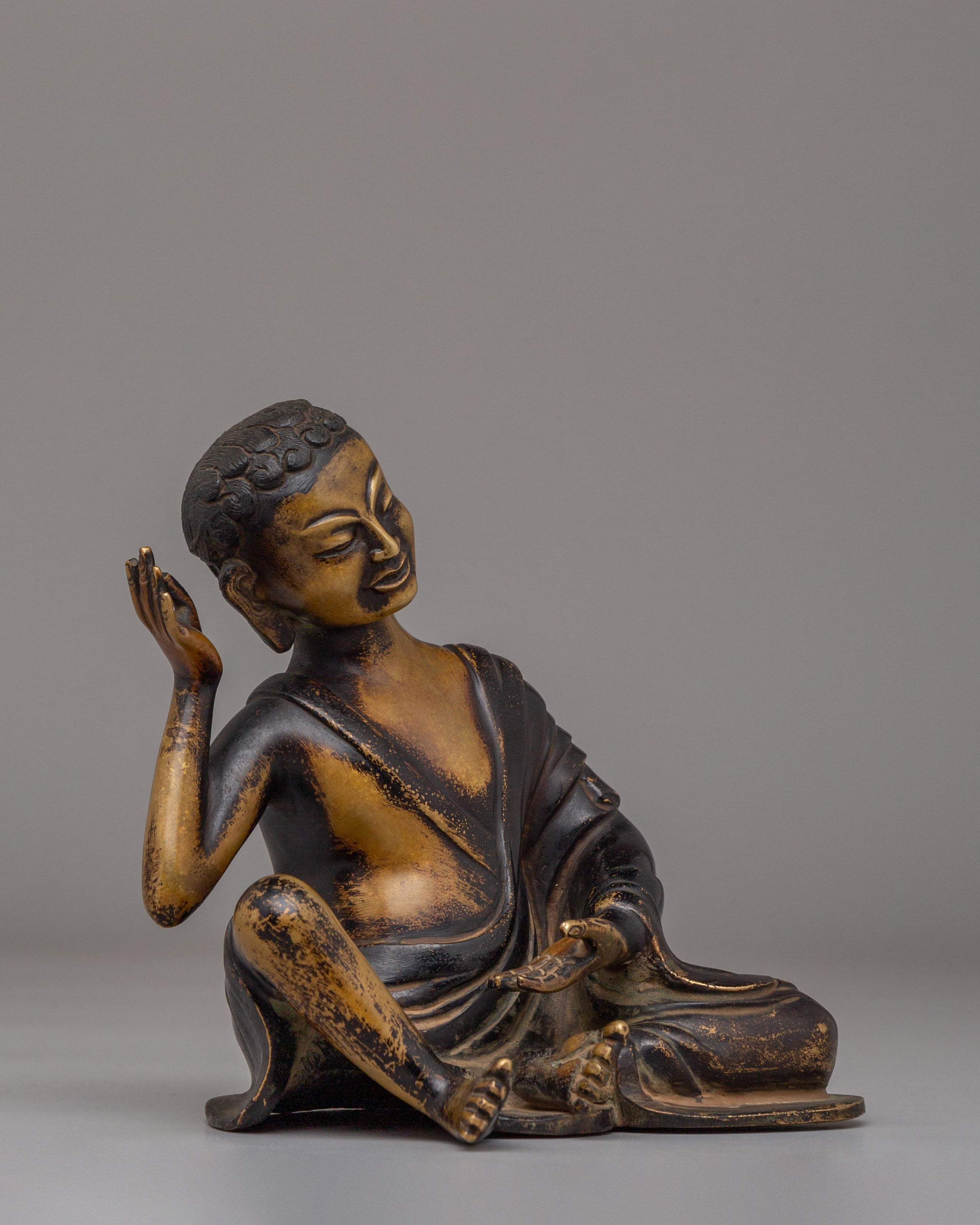 Buddhist Milarepa Yogi Statue | Handmade Copper Body Statue