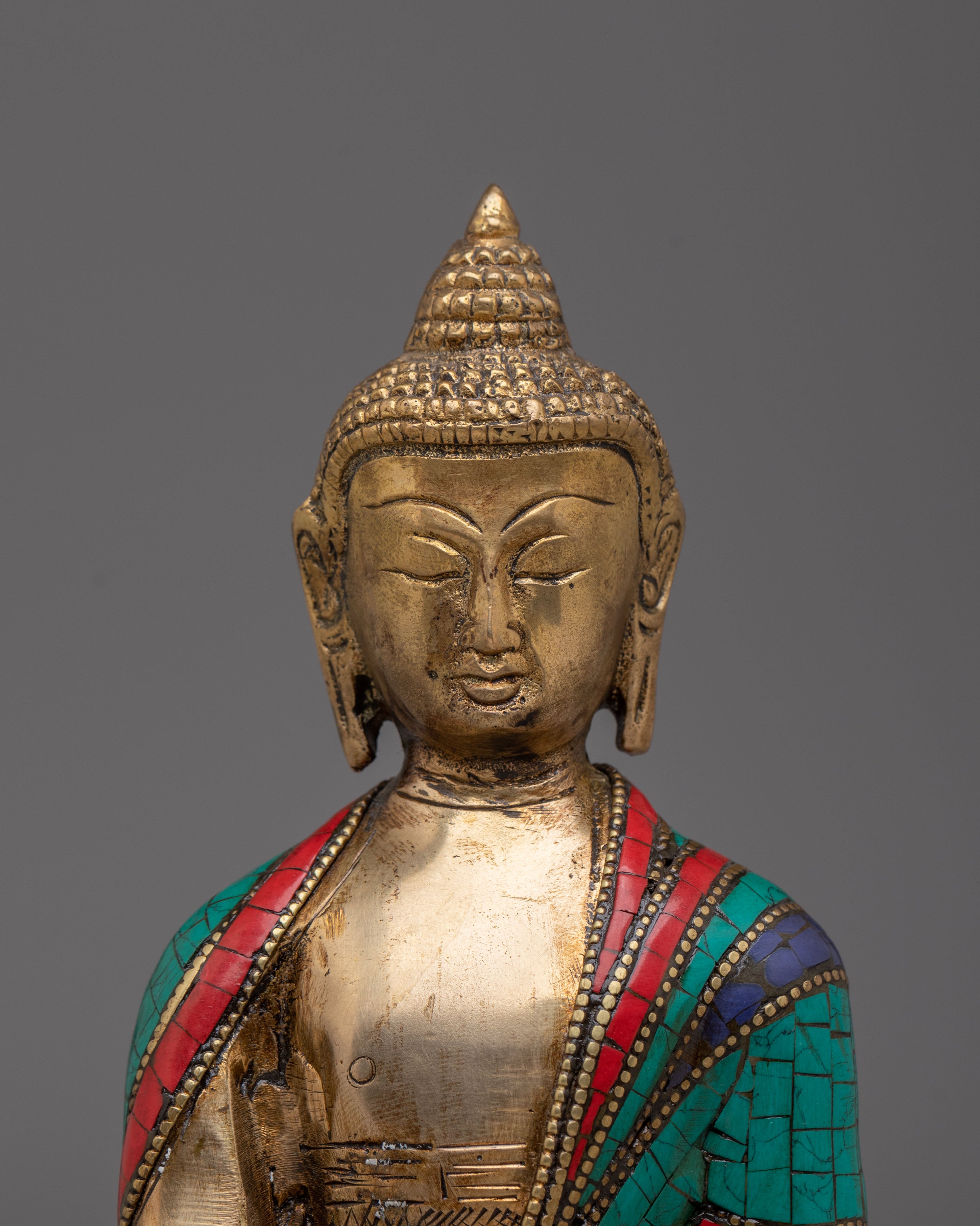 Traditional Sacred Shakyamuni Buddha Statue | Tibetan Buddhist Art