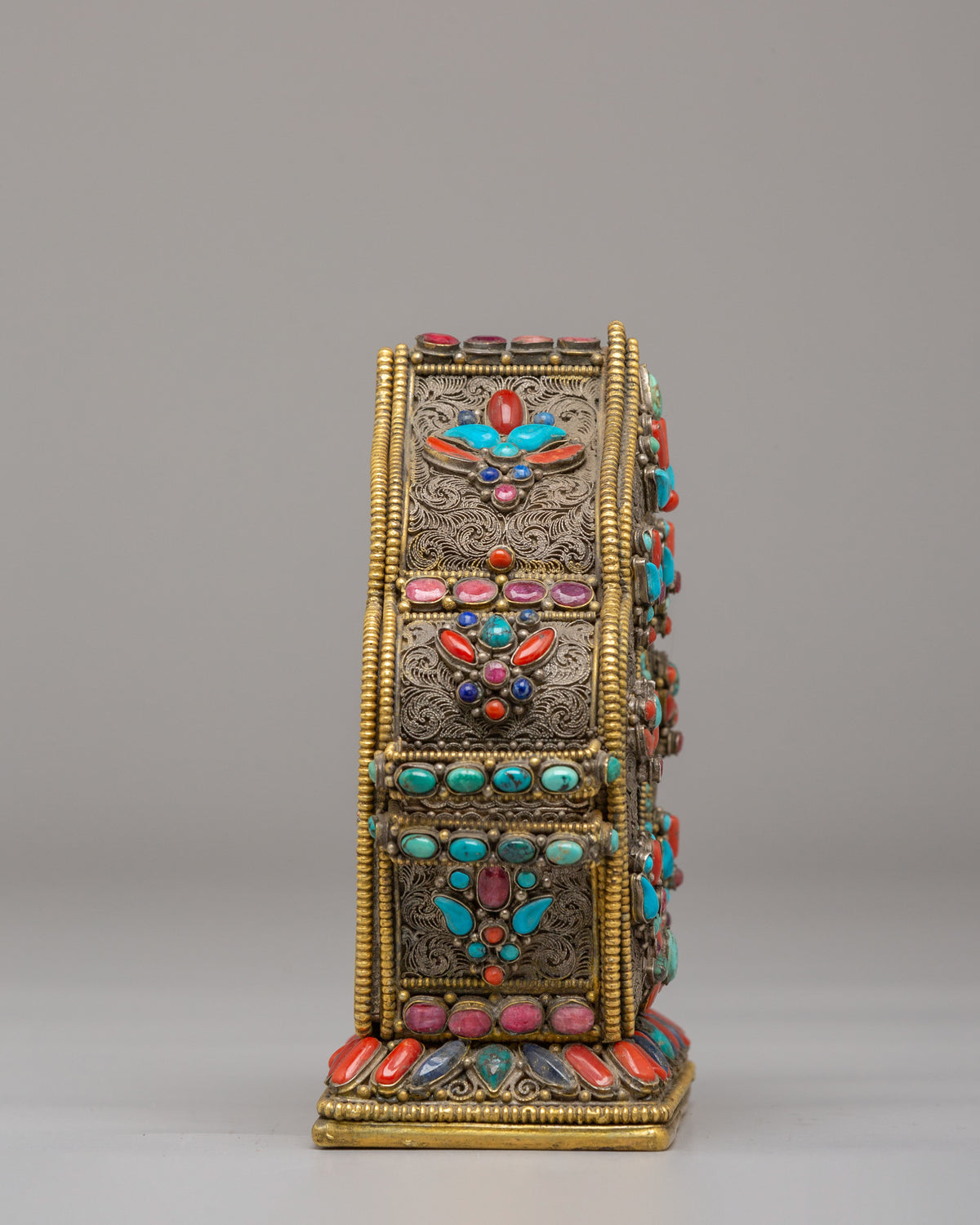 Sacred Buddhist Shrine Ghau Box | Tibetan Ritual Treasure Box