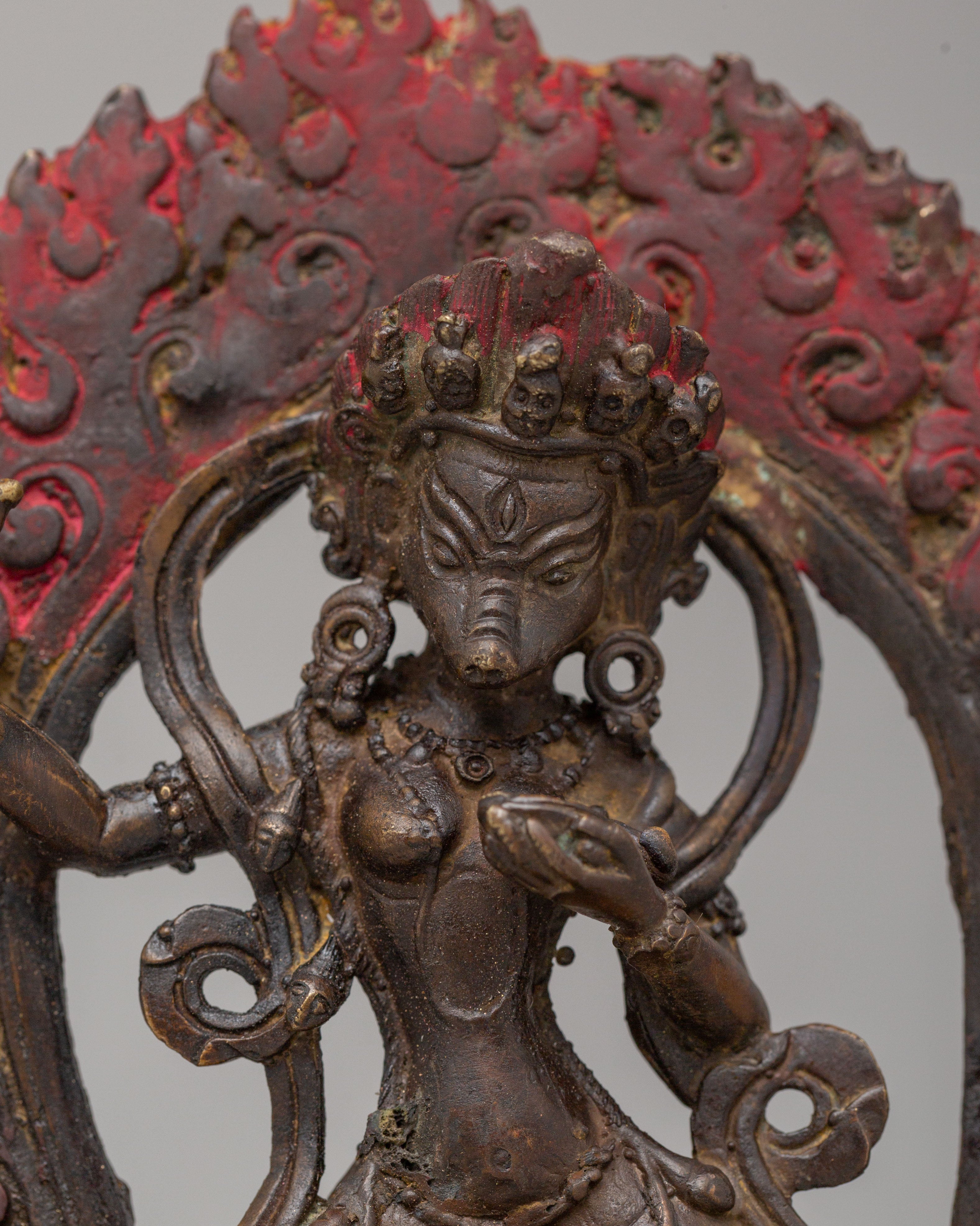 Simhamukha Statue for Spiritual Practice | Lion-Headed Deity Figurine