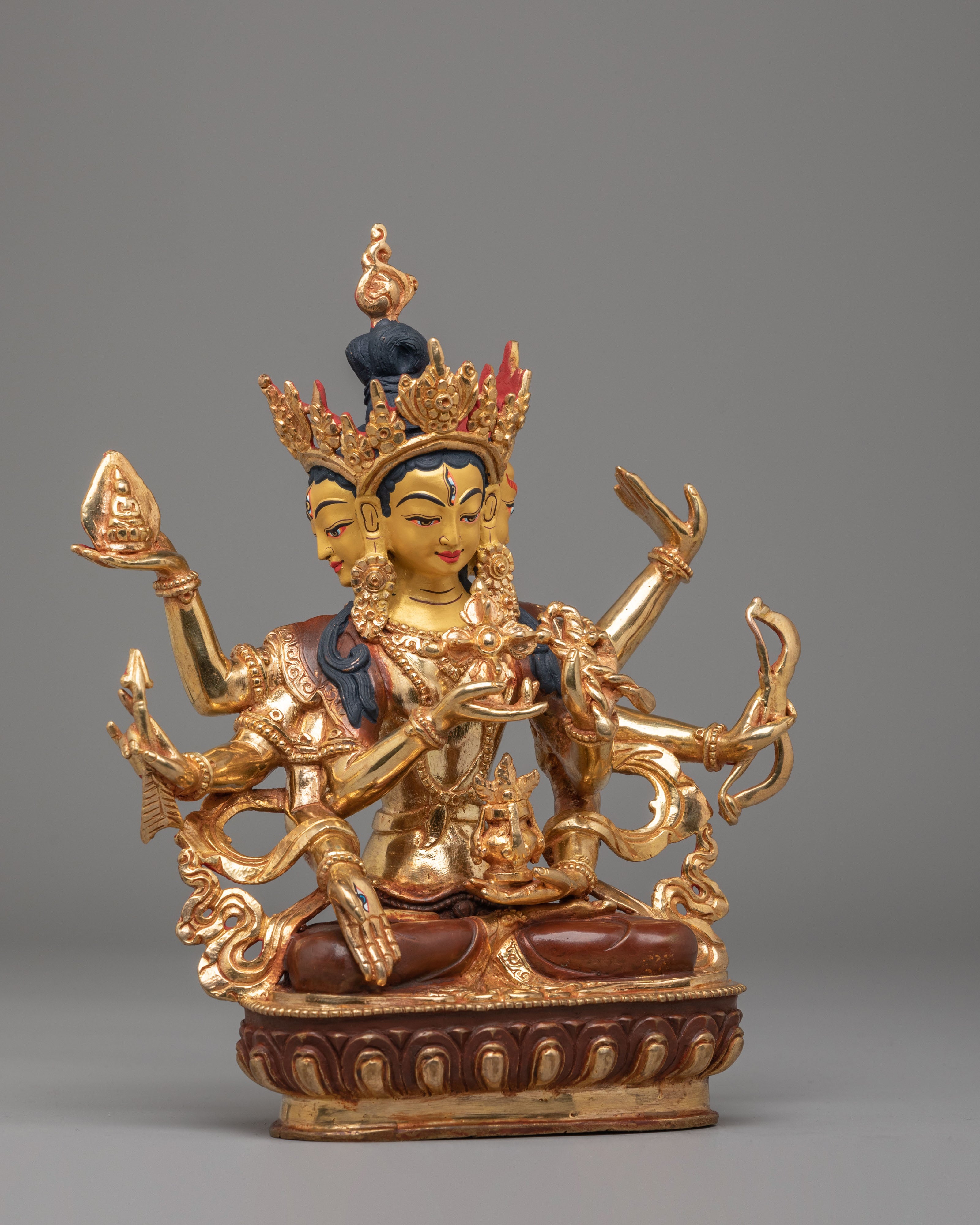 Tibetan Namgyalma Statue | 24K Gold Plated Tibetan Buddhist Sculpture