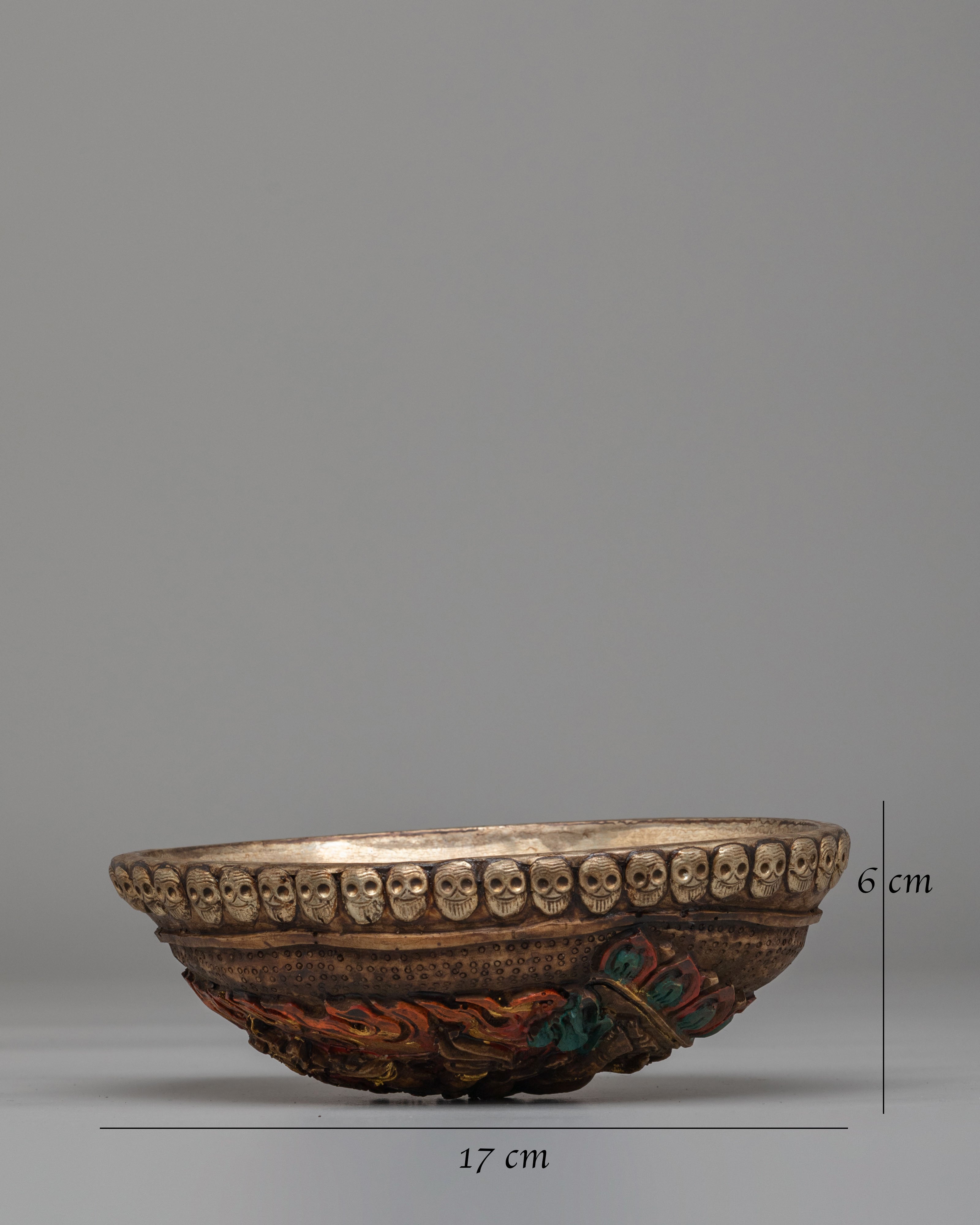 Six Armed Mahakala Kapala | Sacred Vessel for Tantric Offerings