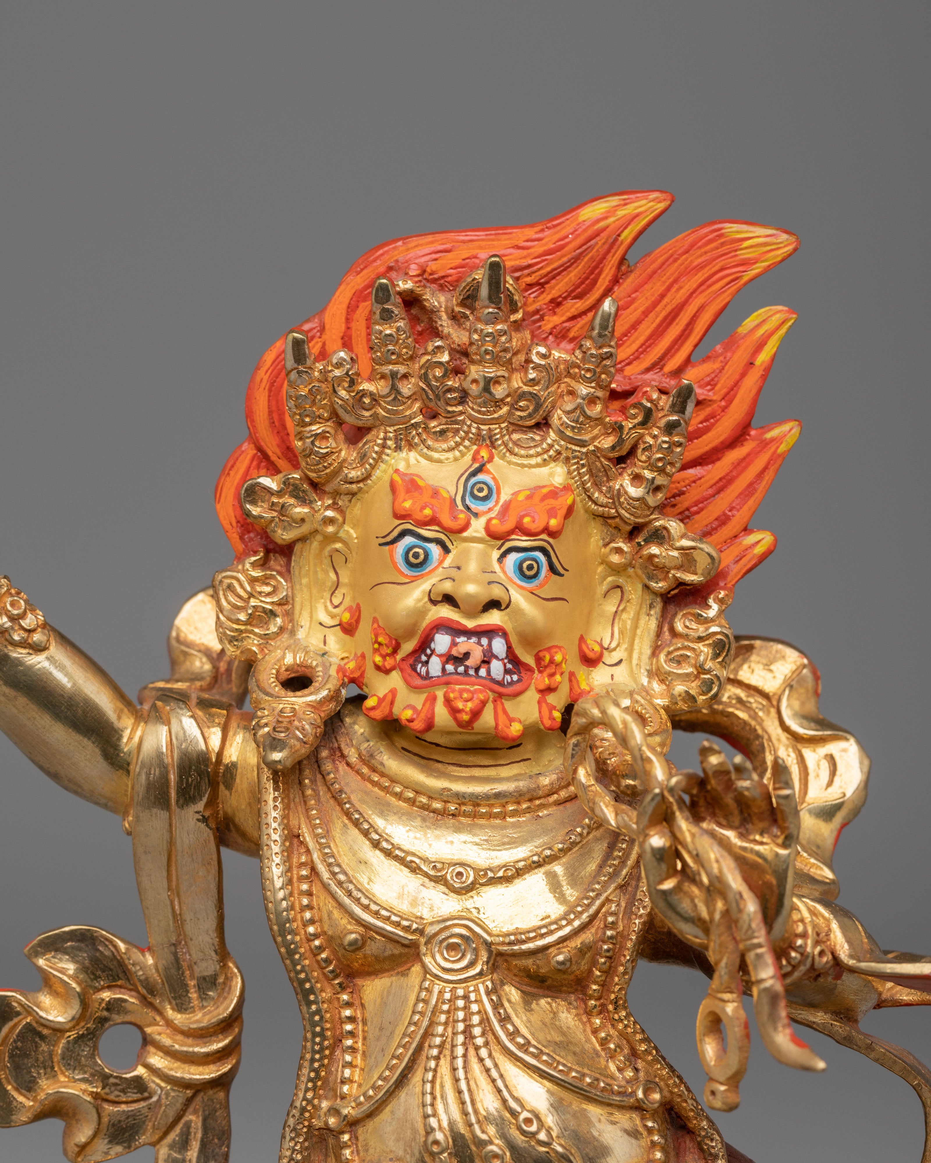 Wrathful Vajrapani Deity Statue | Traditional Tibetan Artwork