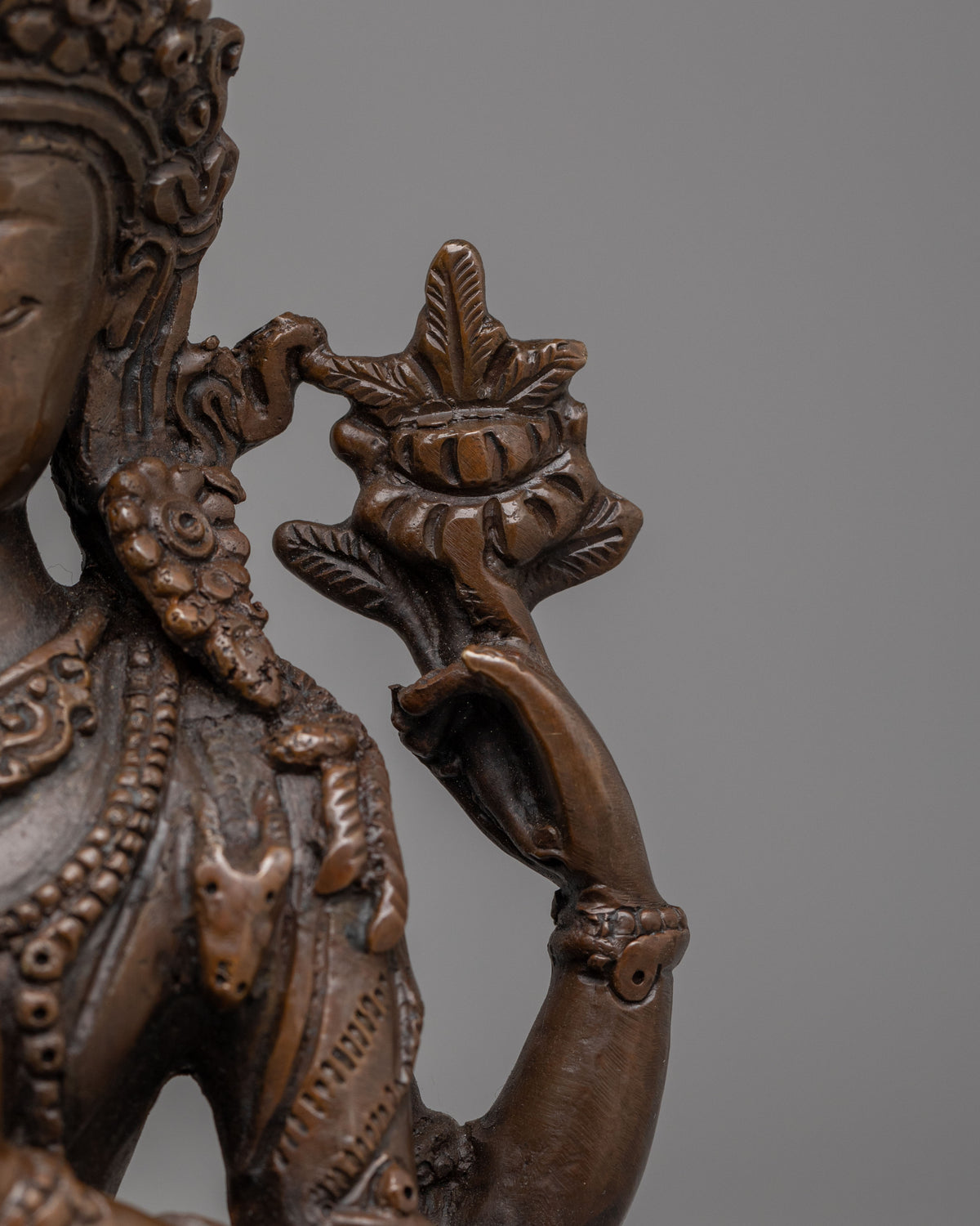 Tibetan Bodhisattva Chenrezig Statue | Handcrafted Tibetan Buddhist Art