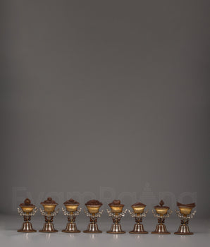 Oxidized Copper Raja Rani Set | Elegant Copper and Gold-Plated Figurines