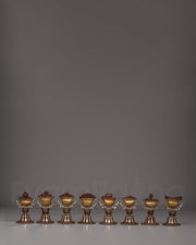 Oxidized Copper Raja Rani Set | Elegant Copper and Gold-Plated Figurines