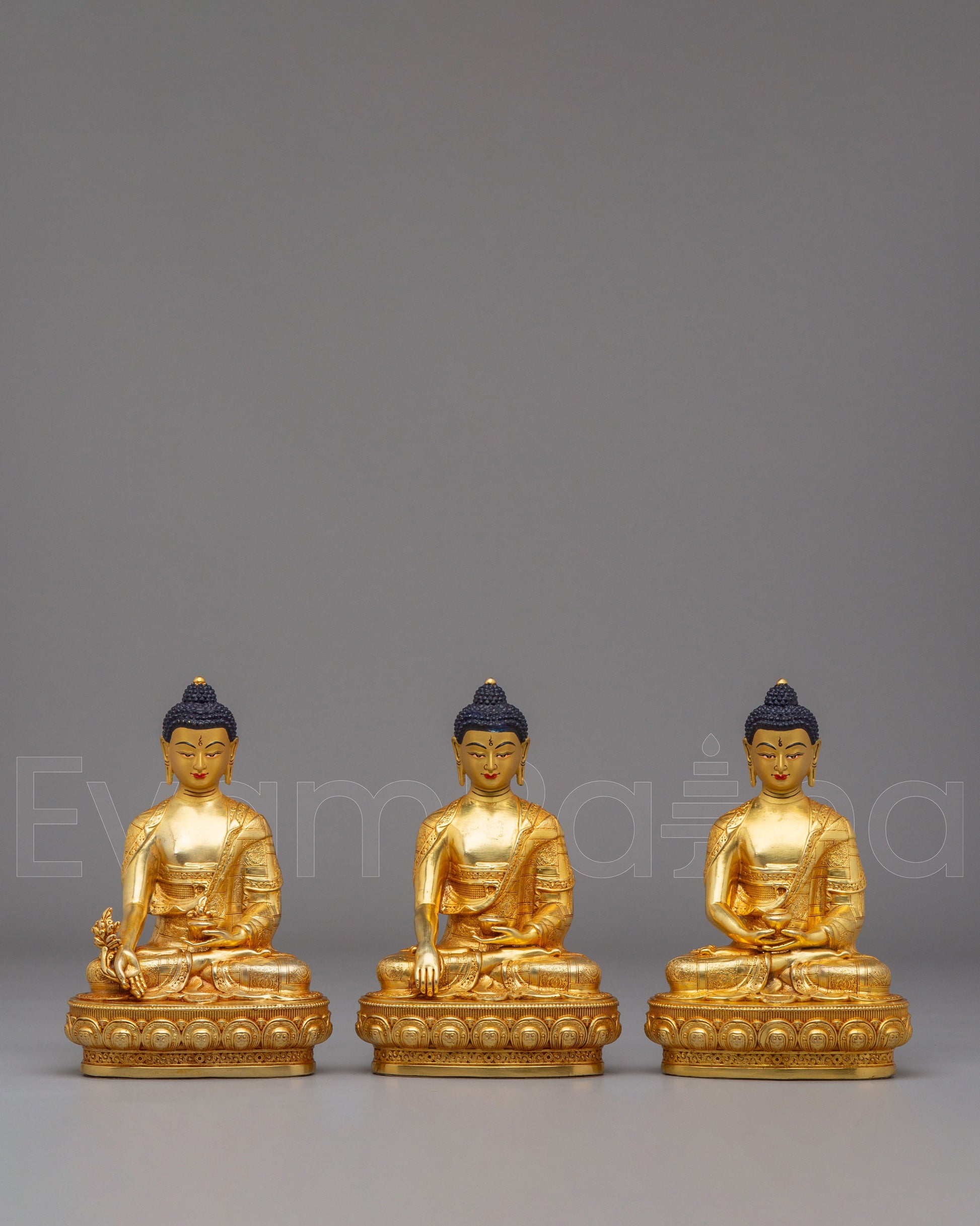 Three Buddha Statue Set