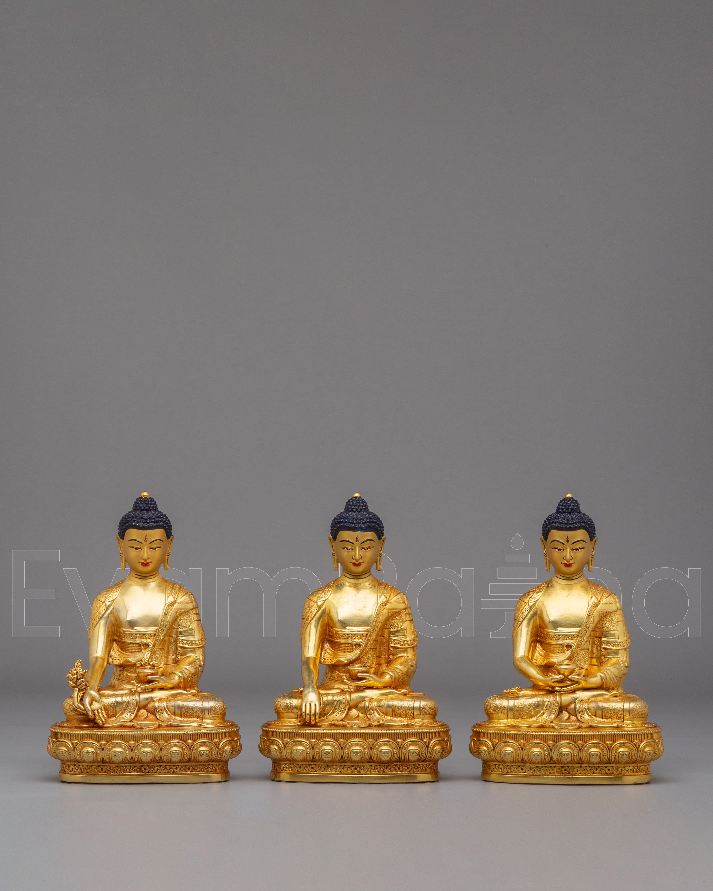 Three Buddha Statue Set