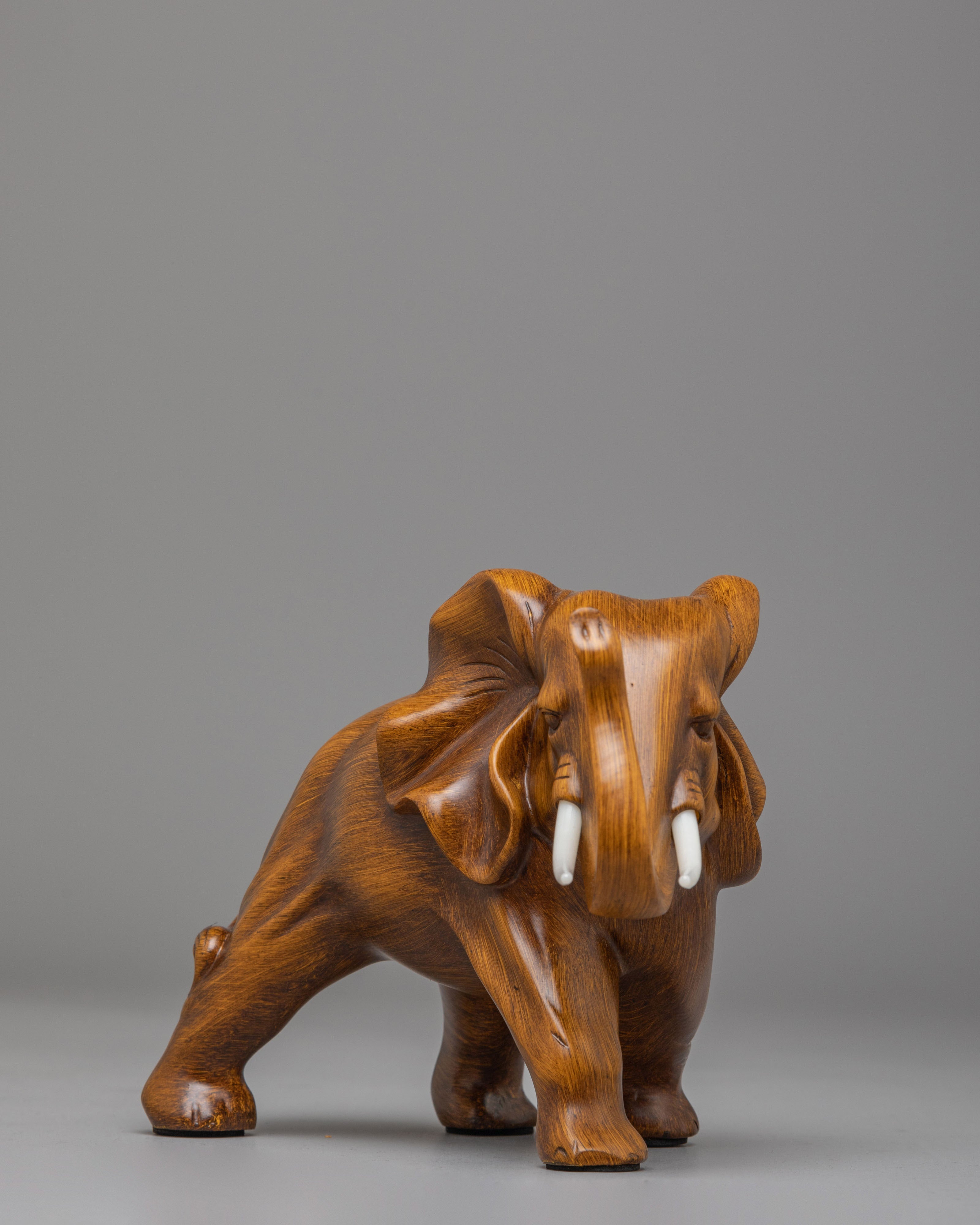 Decorative Himalayan Elephant Statue | Handcrafted Wooden Elephant Sculpture