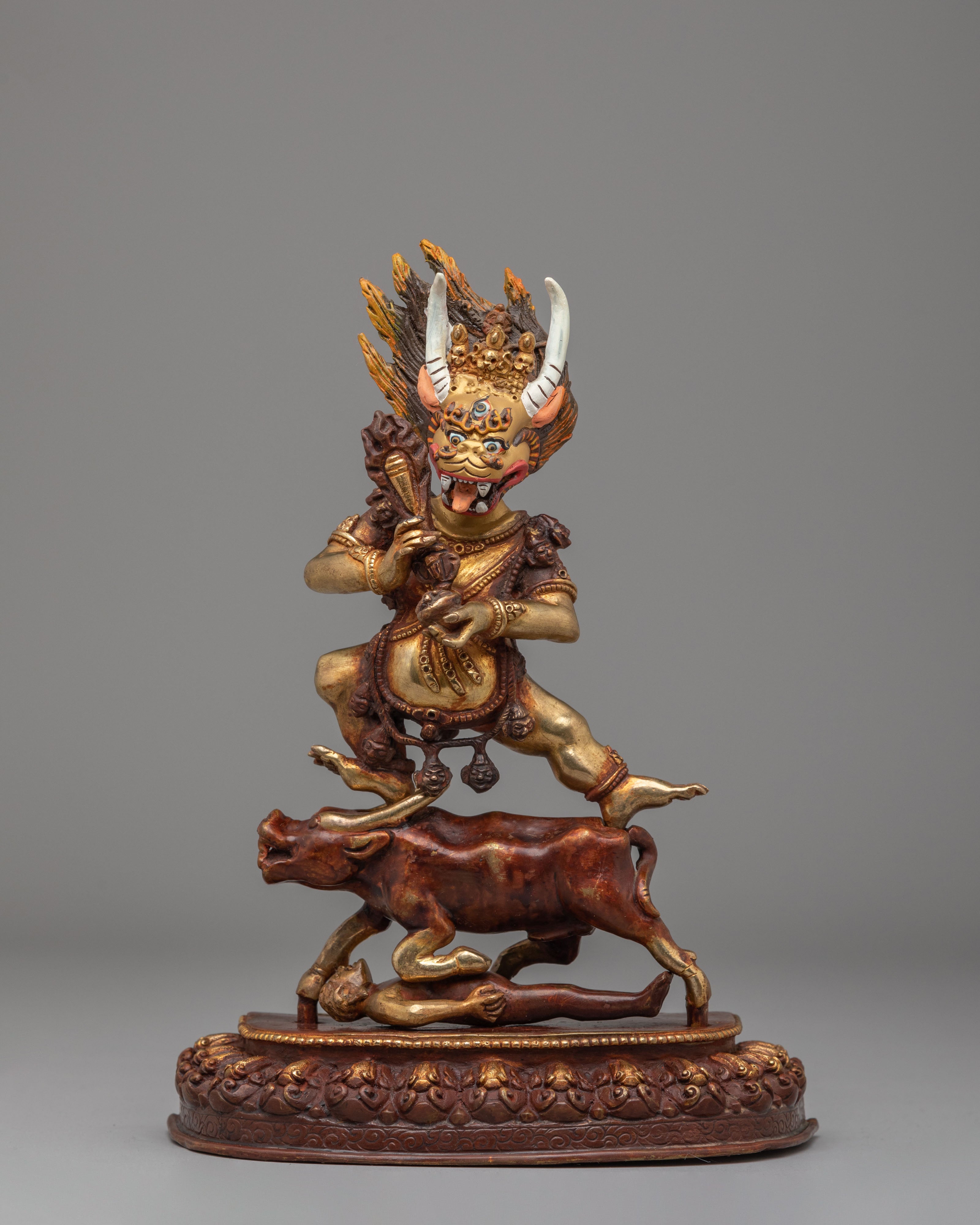 Lord of Death Yama Dharmaraja Statue | Tibetan Guardian Deity Figurine