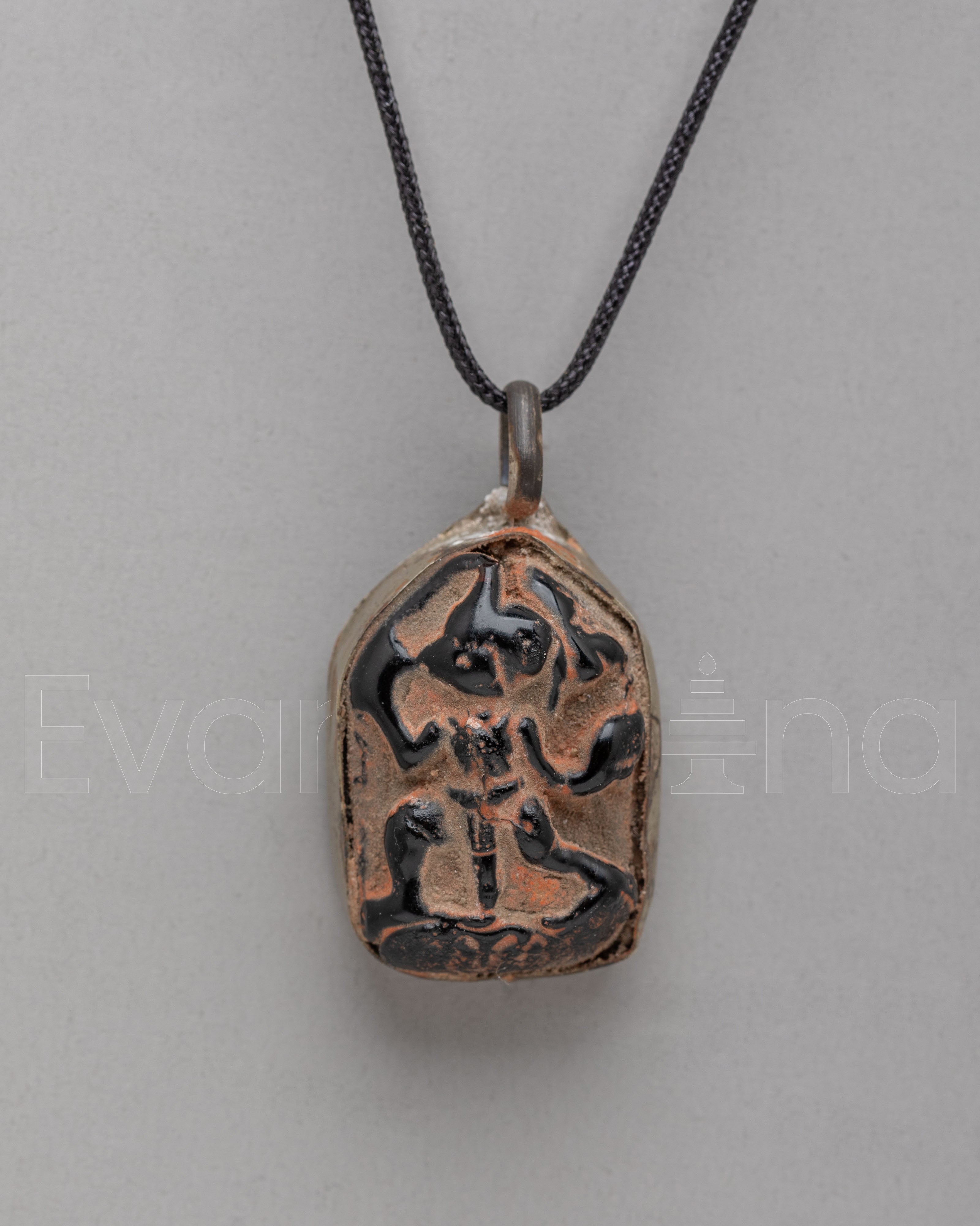 Spiritual Prayer Locket | Carved Sacred Deity Amulet