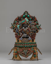 Handmade Manjushri on Throne Statue
