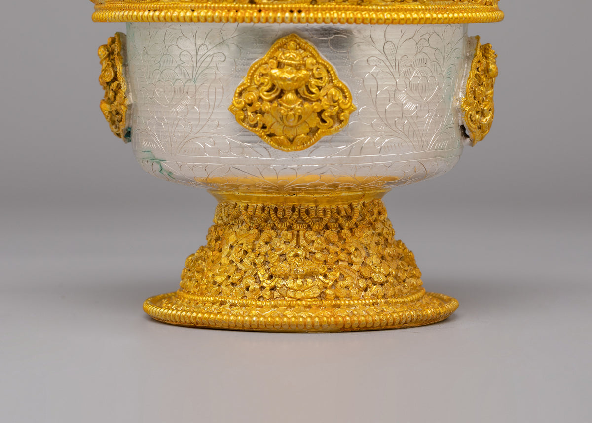 Traditional Water Offering Bowl Set | Spiritual Decor for Altar