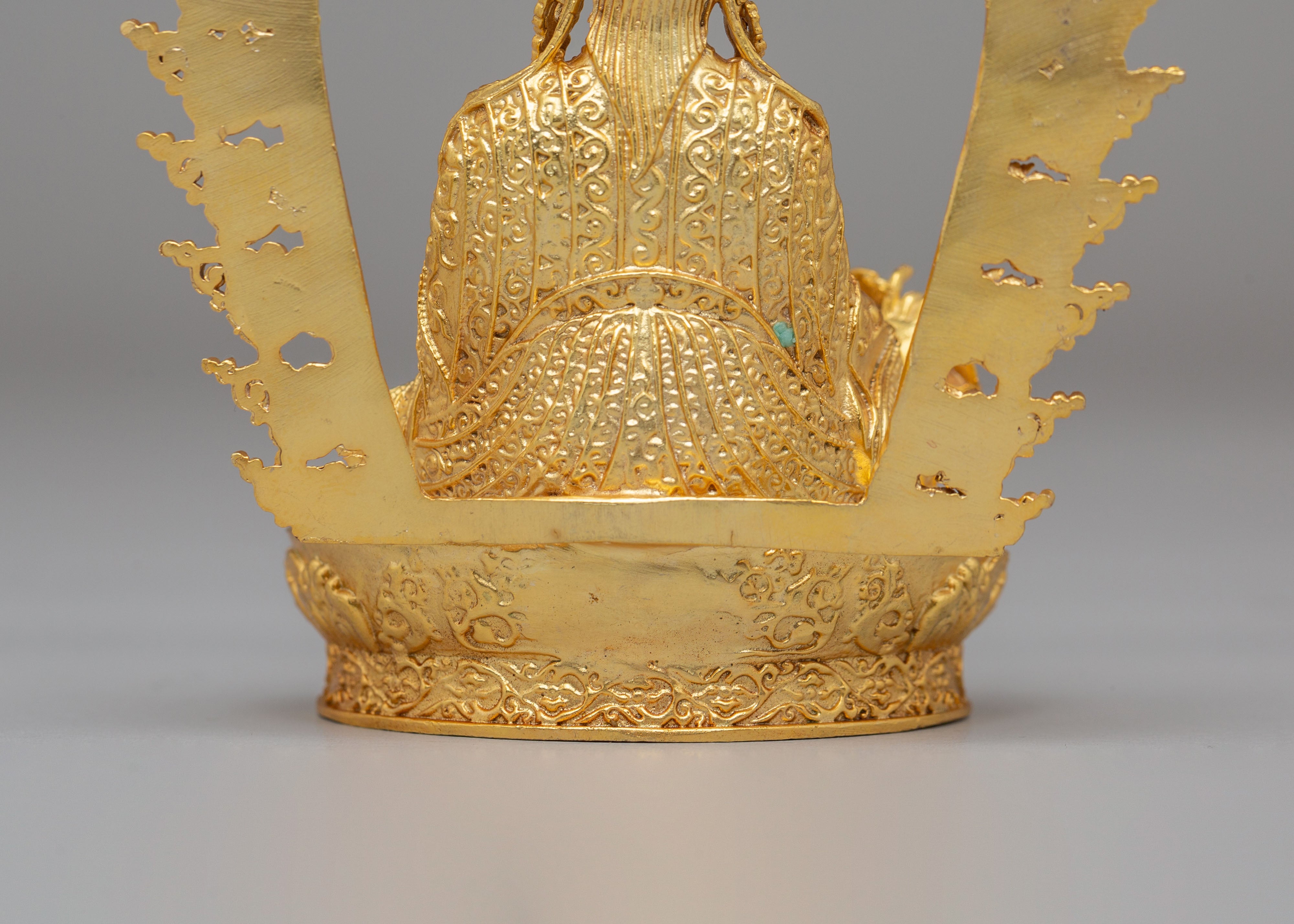 Padmasambhava Meditation Statue | Gold-plated copper statue