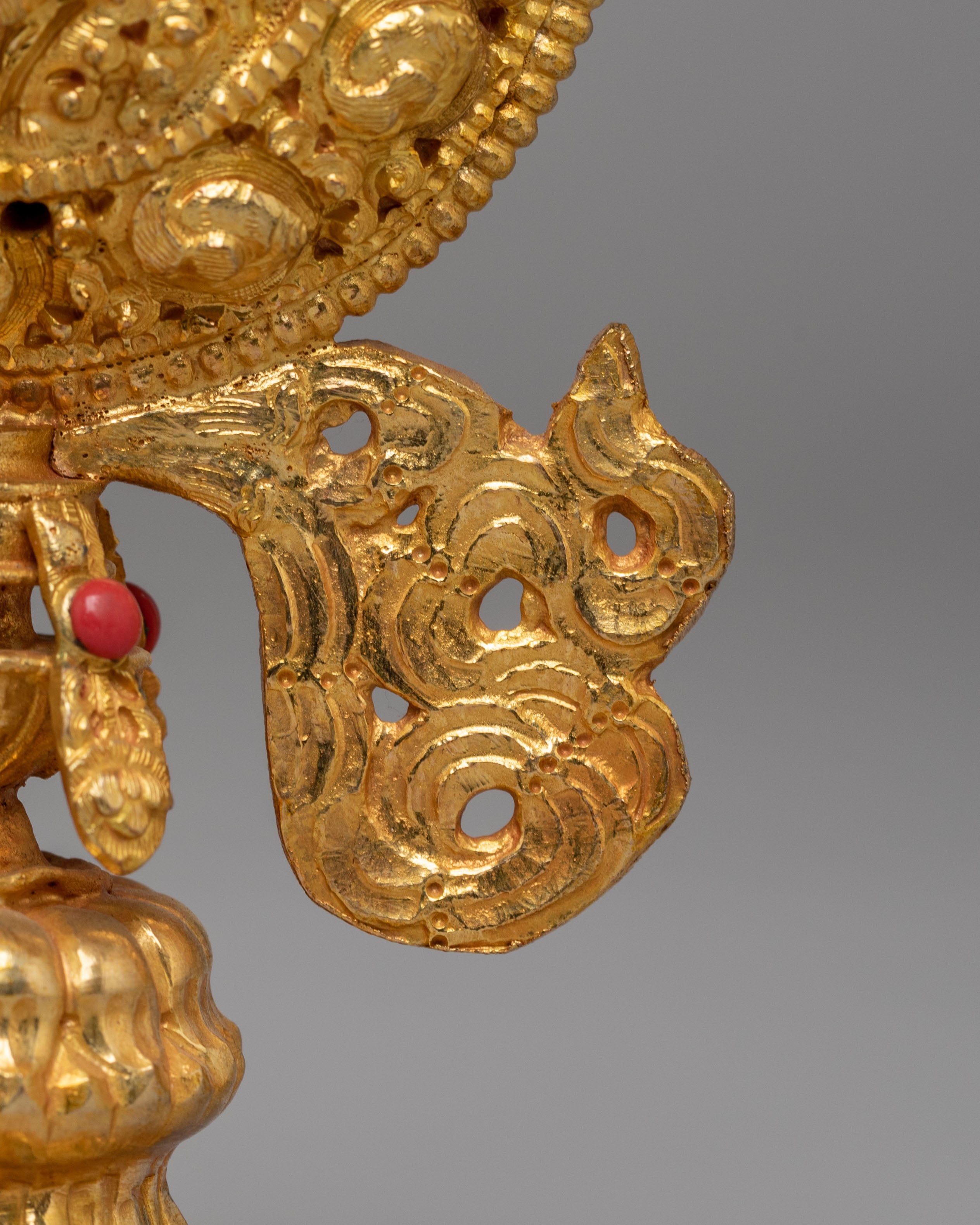 Chakravartin Possession Buddhist Symbol | Gold Plated Copper Chakravartin Set